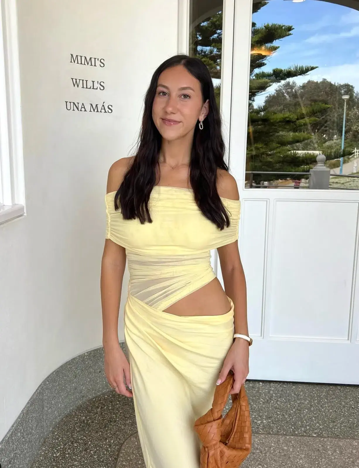Benni Nico Off Shoulder Maxi Dress Butter Yellow Size 8 - Image 7