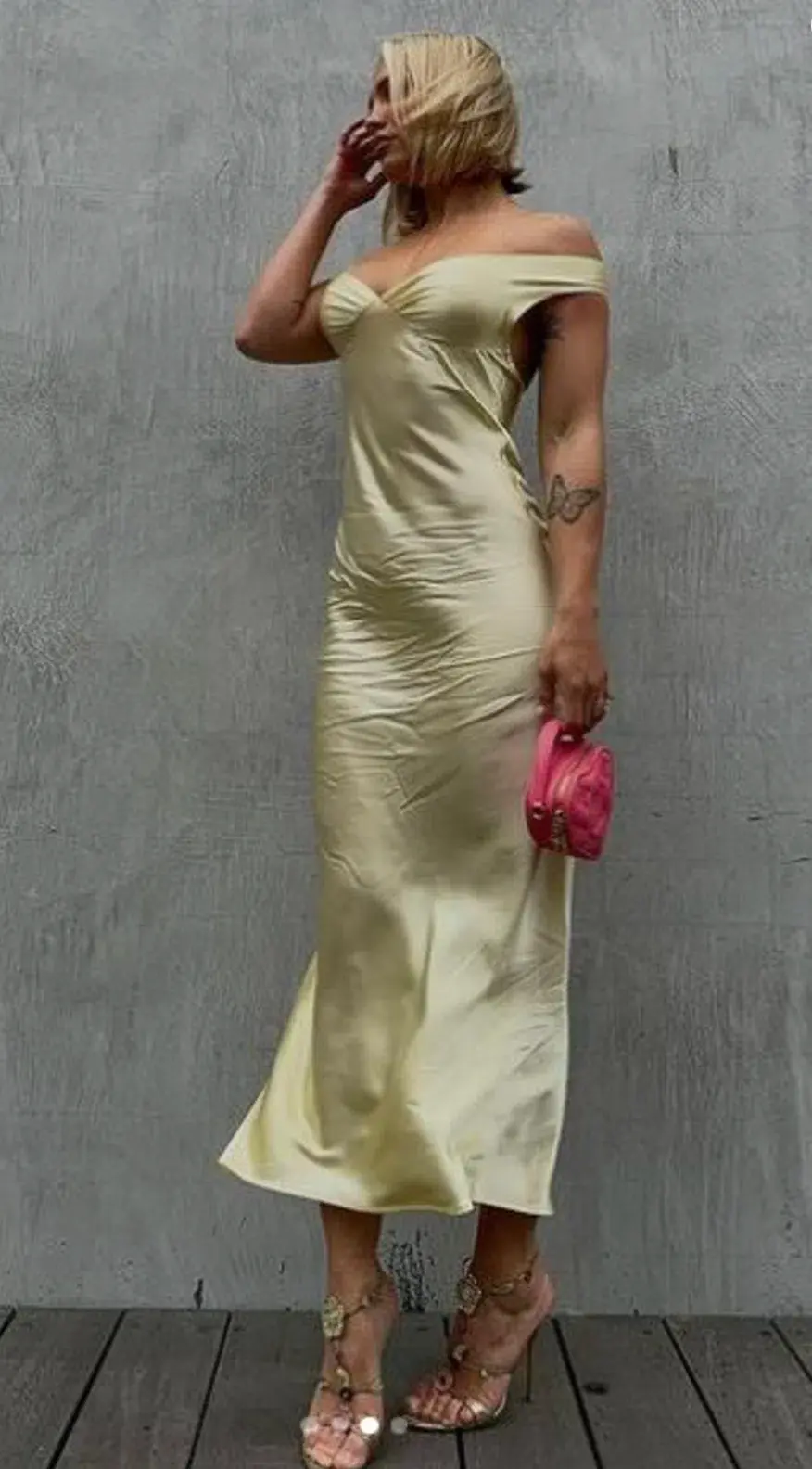 Natalie Rolt Bridget Dress Lemon Yellow Size 8 - Image 10