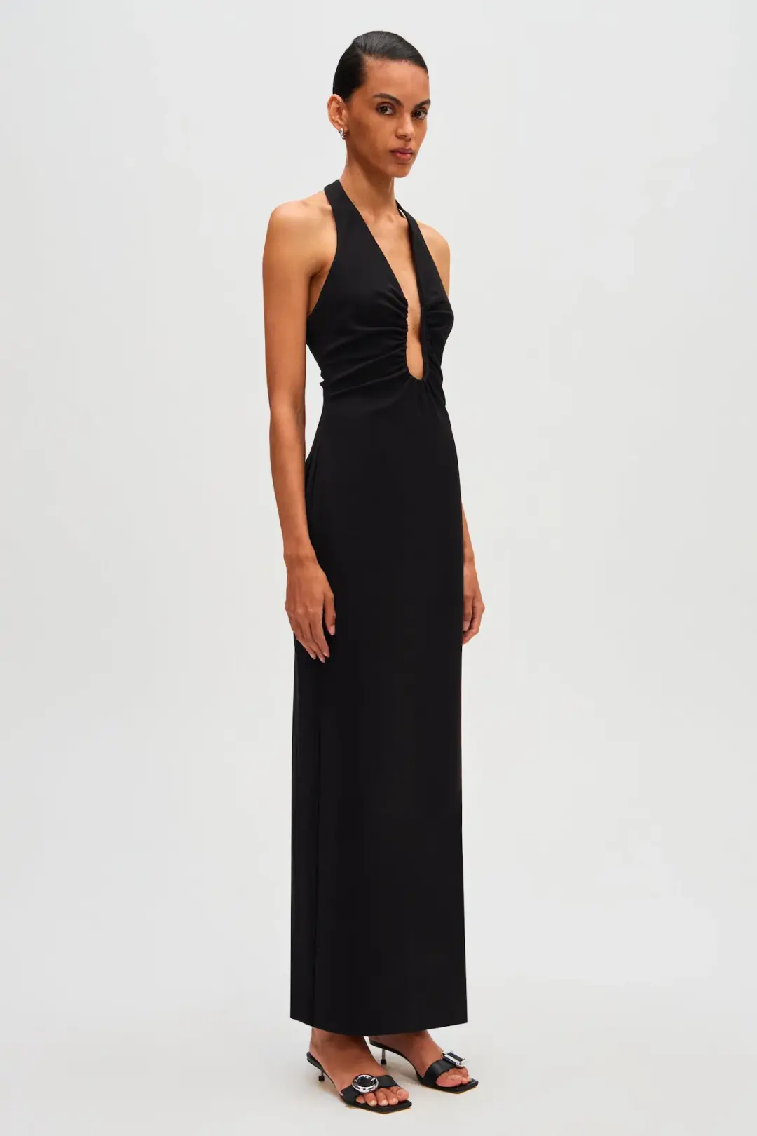 MISHA The Alusia Dress Black Size 12 for rent on The Volte - main image
