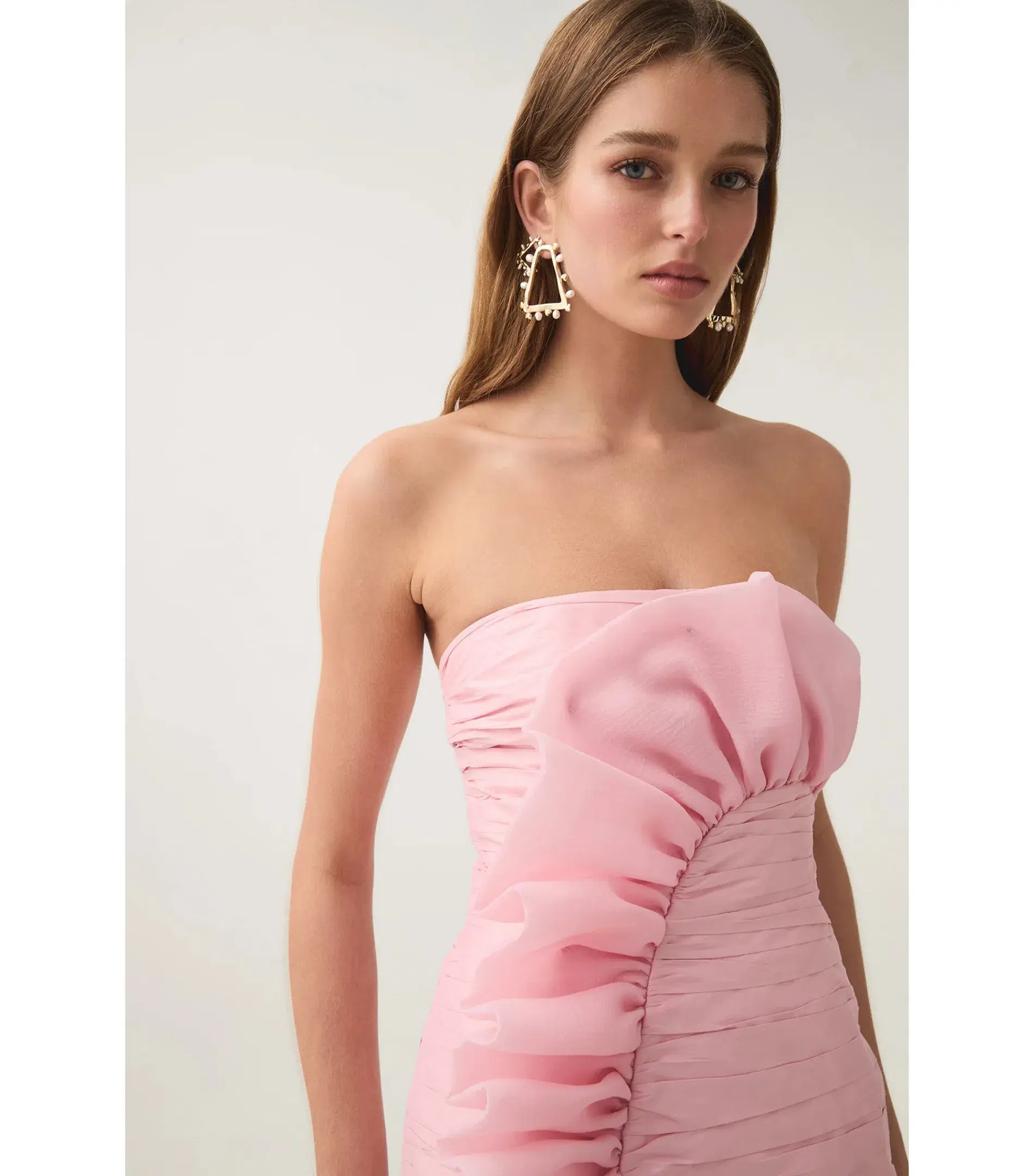 Aje Telma Ruffle Mini Dress Pink Quartz Size AU 8 - Image 2