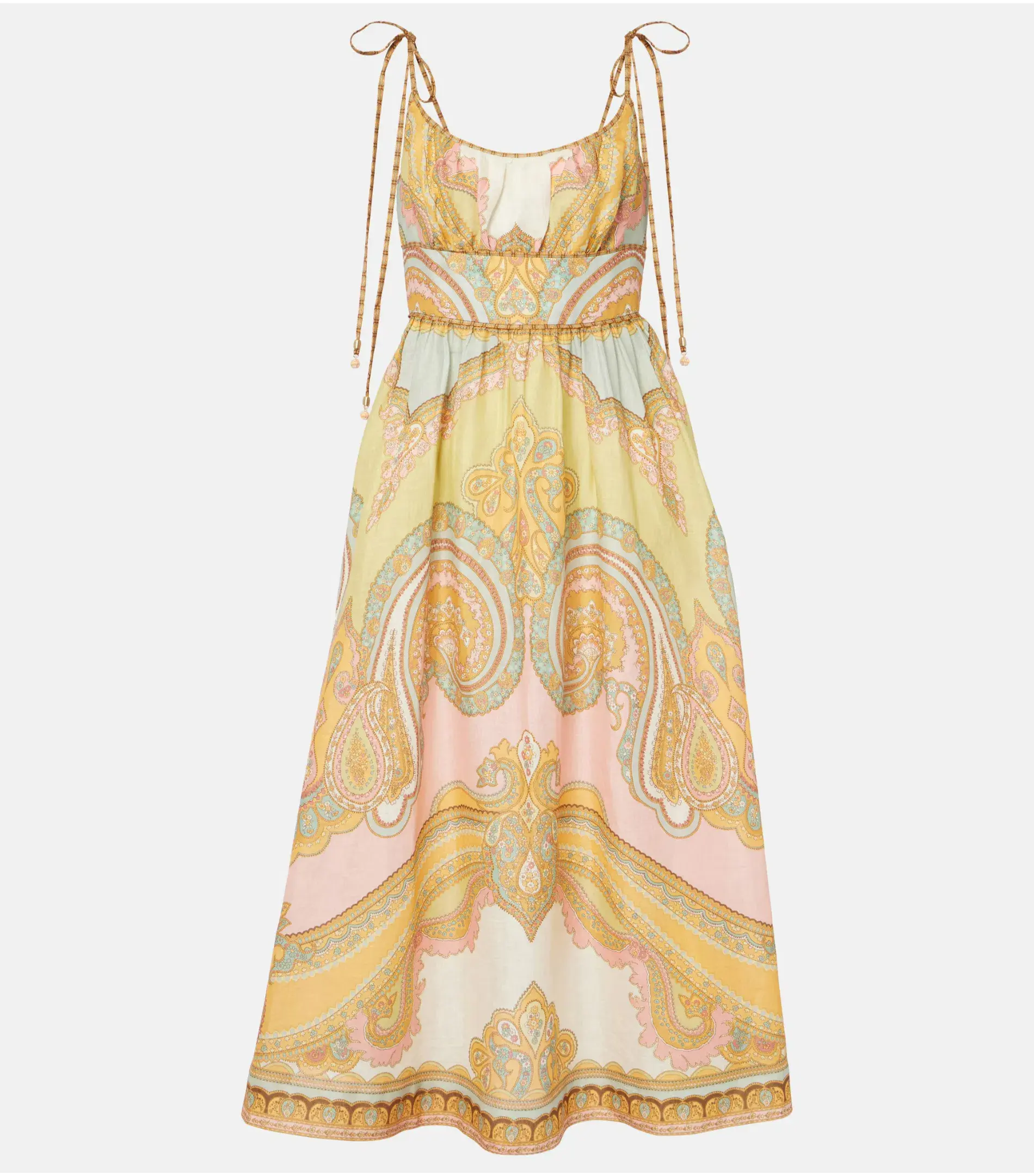Zimmermann Maxine Picnic Midi Dress in Gold Paisley Size 2 / AU 12 - Image 5