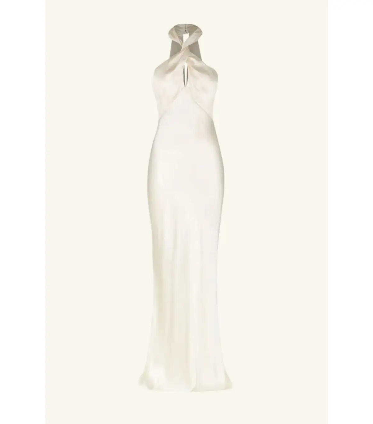 Shona Joy La Lune High Neck Twist Maxi Dress Cream Size AU 10 - Image 6
