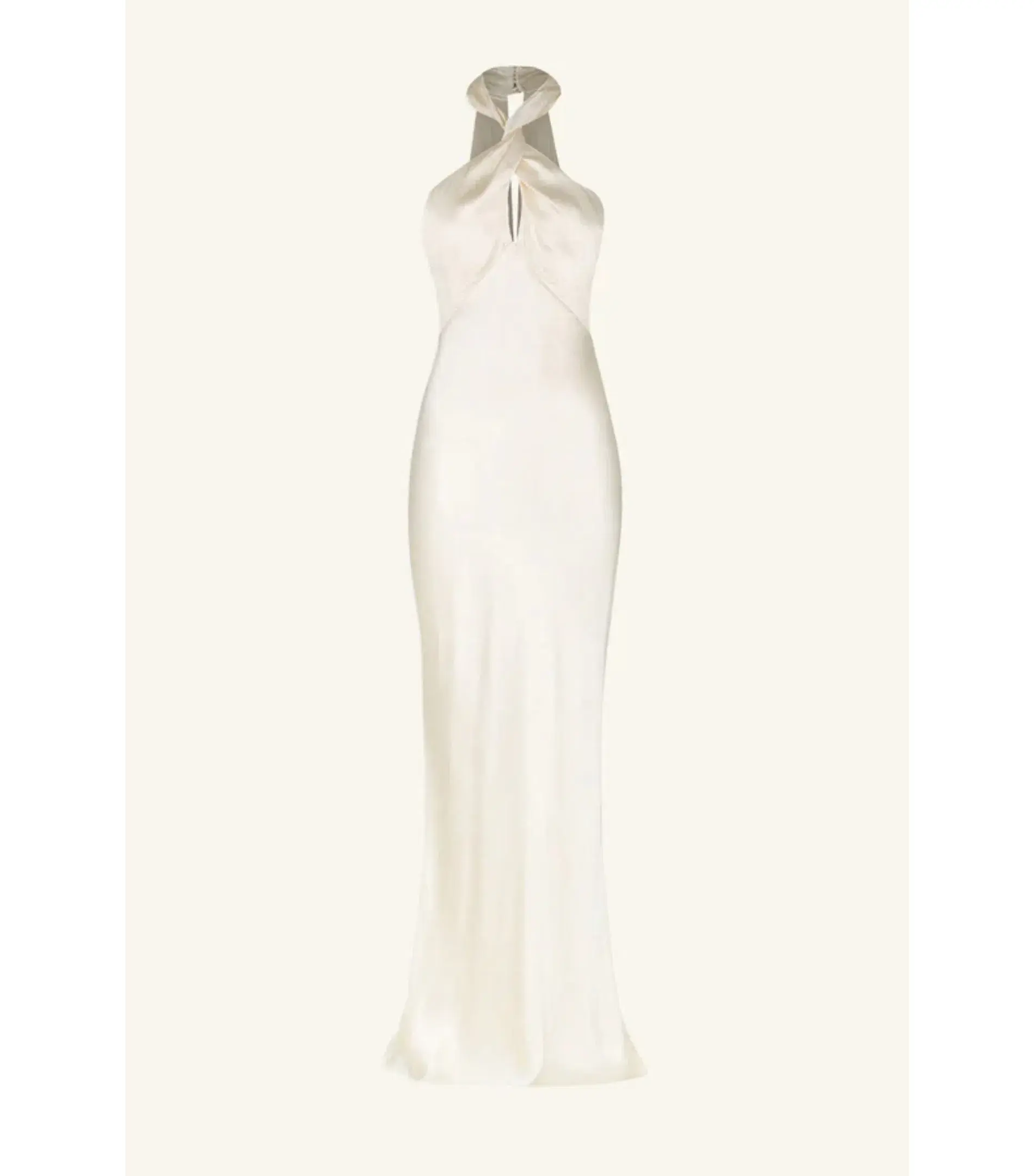 Shona Joy La Lune High Neck Twist Maxi Dress Cream Size AU 10 - Image 6