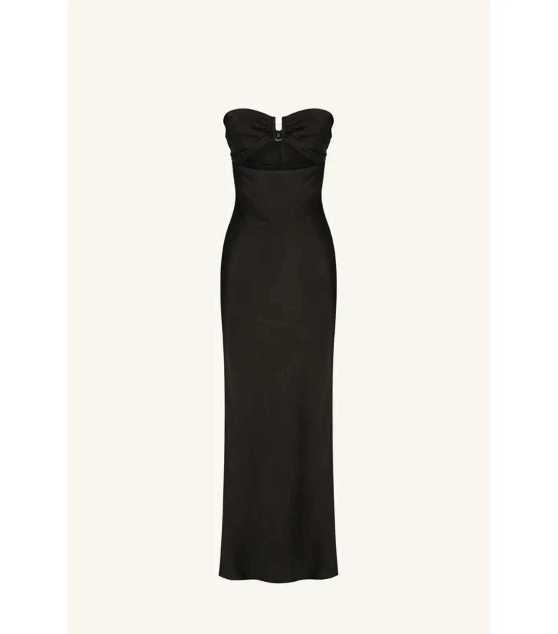 Shona Joy Camille Strapless Cut Out Midi Dress Black Size AU 8 - Image 6