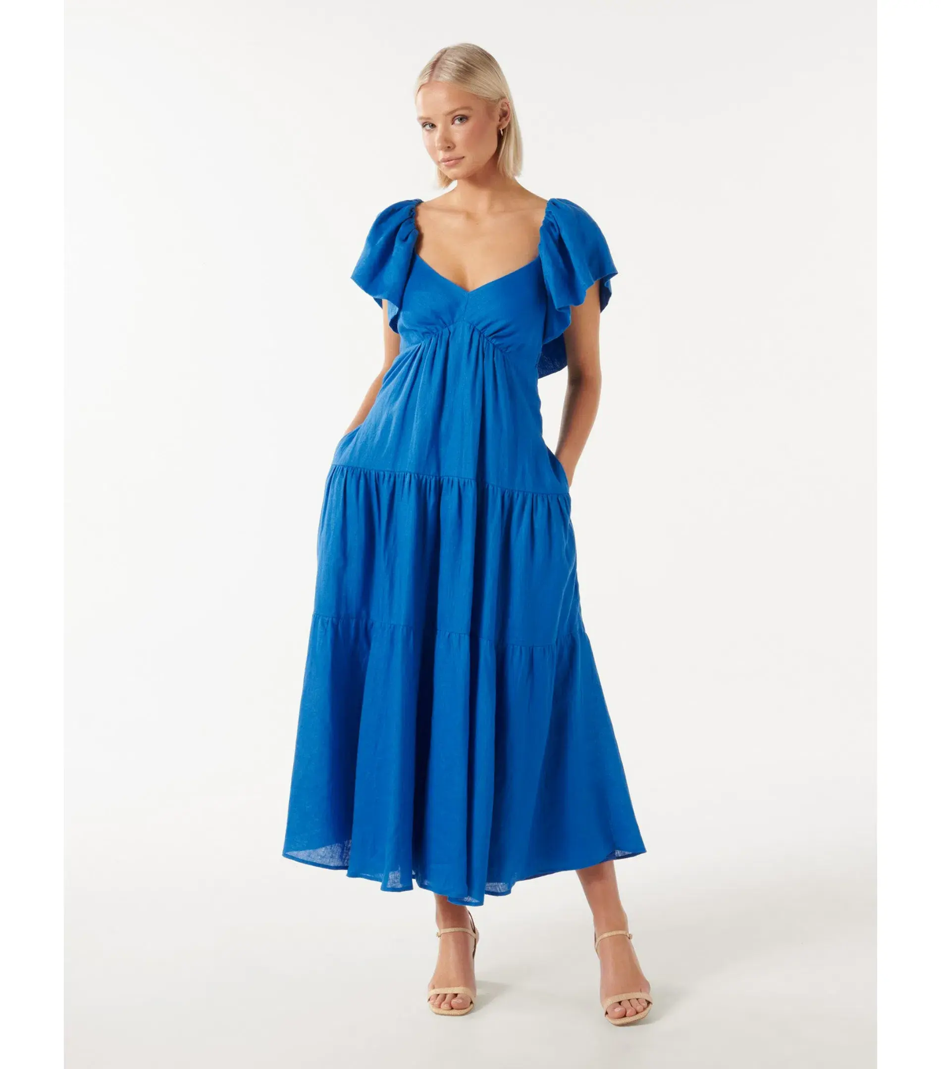Forever New Karissa Maxi Dress Blue Size AU 8 - Image 1