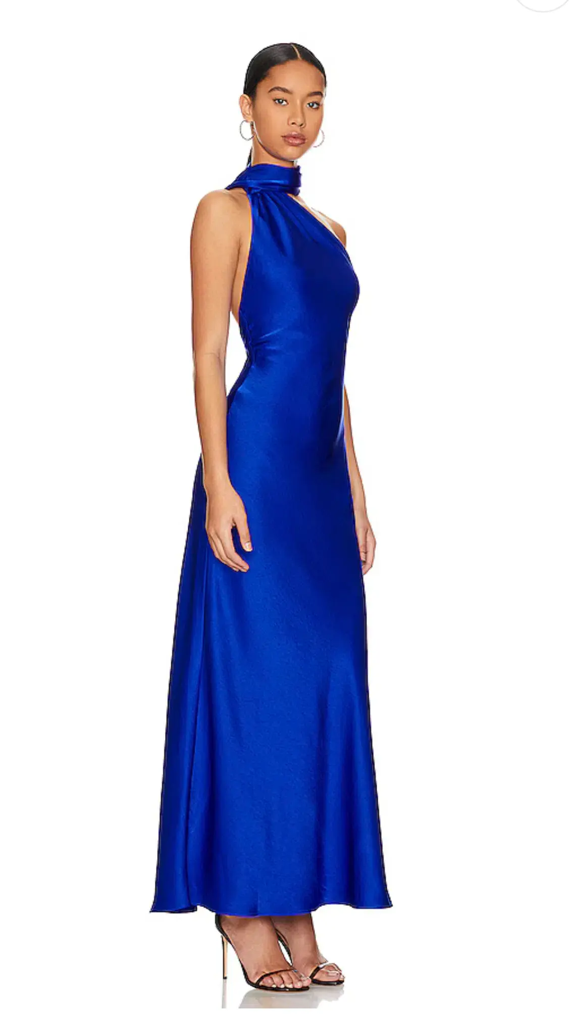 Misha Alastair Satin Gown Maxi Blue Size 8 - Image 3