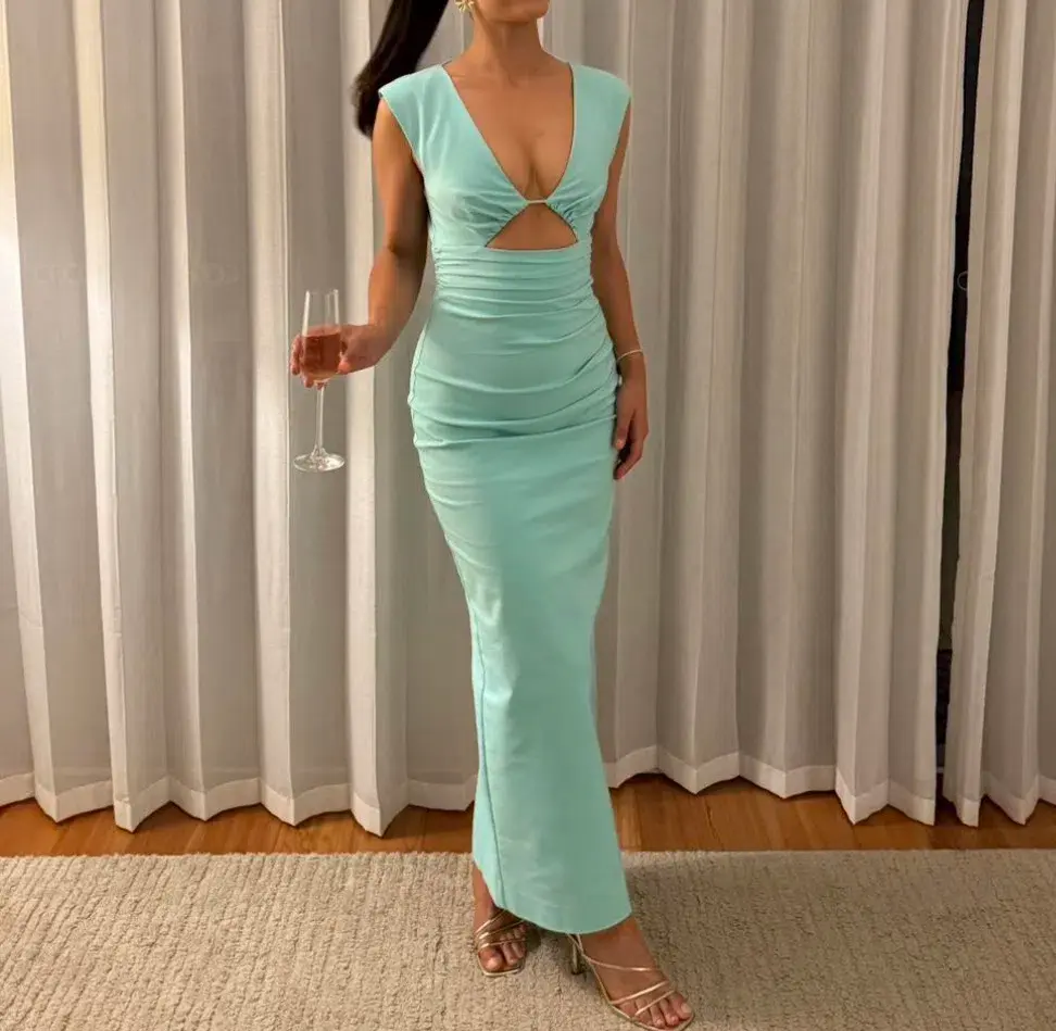 Shona Joy Lani Maxi Dress Aqua Size 8 - Image 1