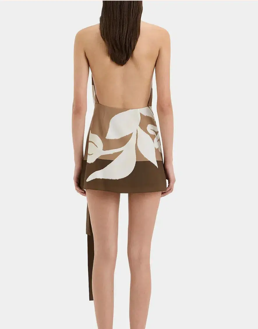 Exclusive SIR Portia Wrap Halter Mini Dress - Size 2 - Image 6