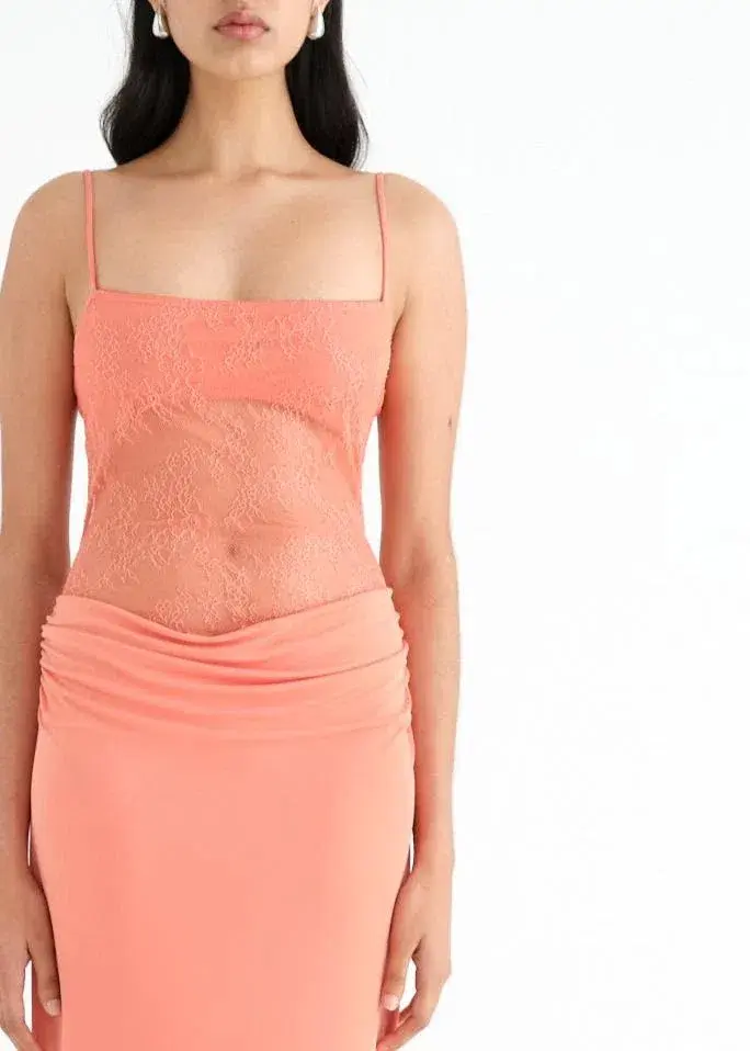 Benni Stefania Maxi Dress Grapefruit Size 6 - Image 3