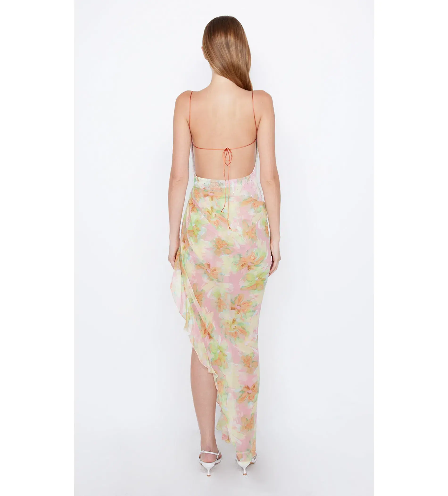 Bec & Bridge Zephy Asym Dress Pink Blossom Size 10 - Image 3