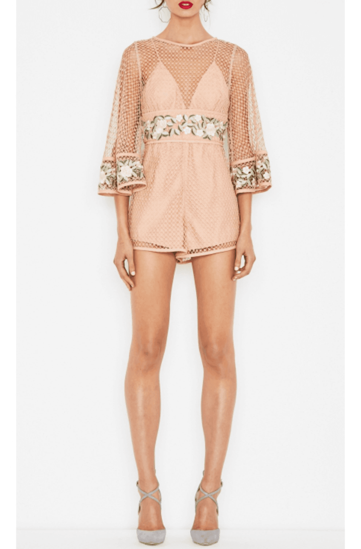 Alice McCall All Eyes On You Playsuit Nude Blush Size 8 - Image 1
