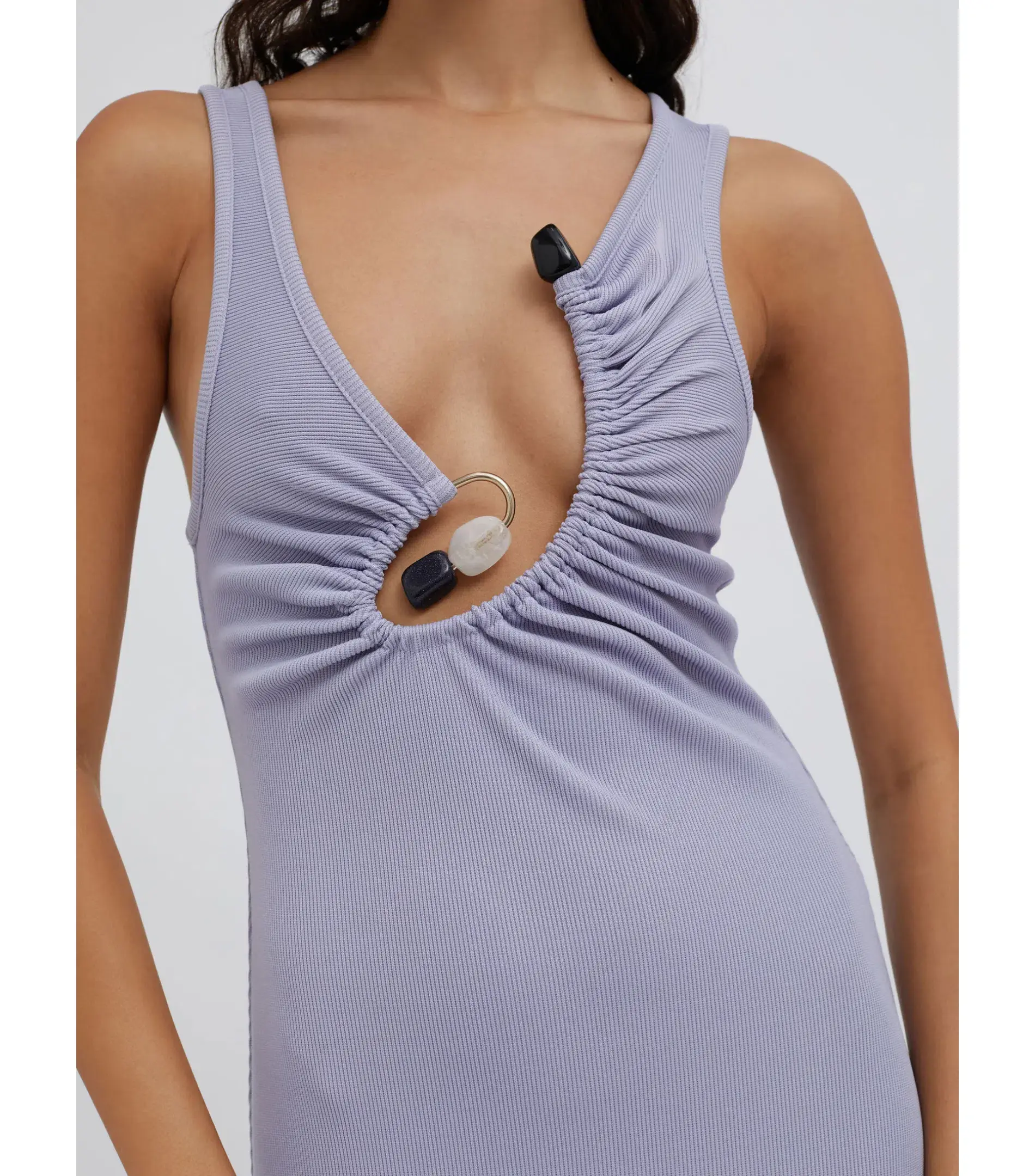Christopher Esber Spiral Crystal Tank Dress in Lavender Size AU 8 - Image 2