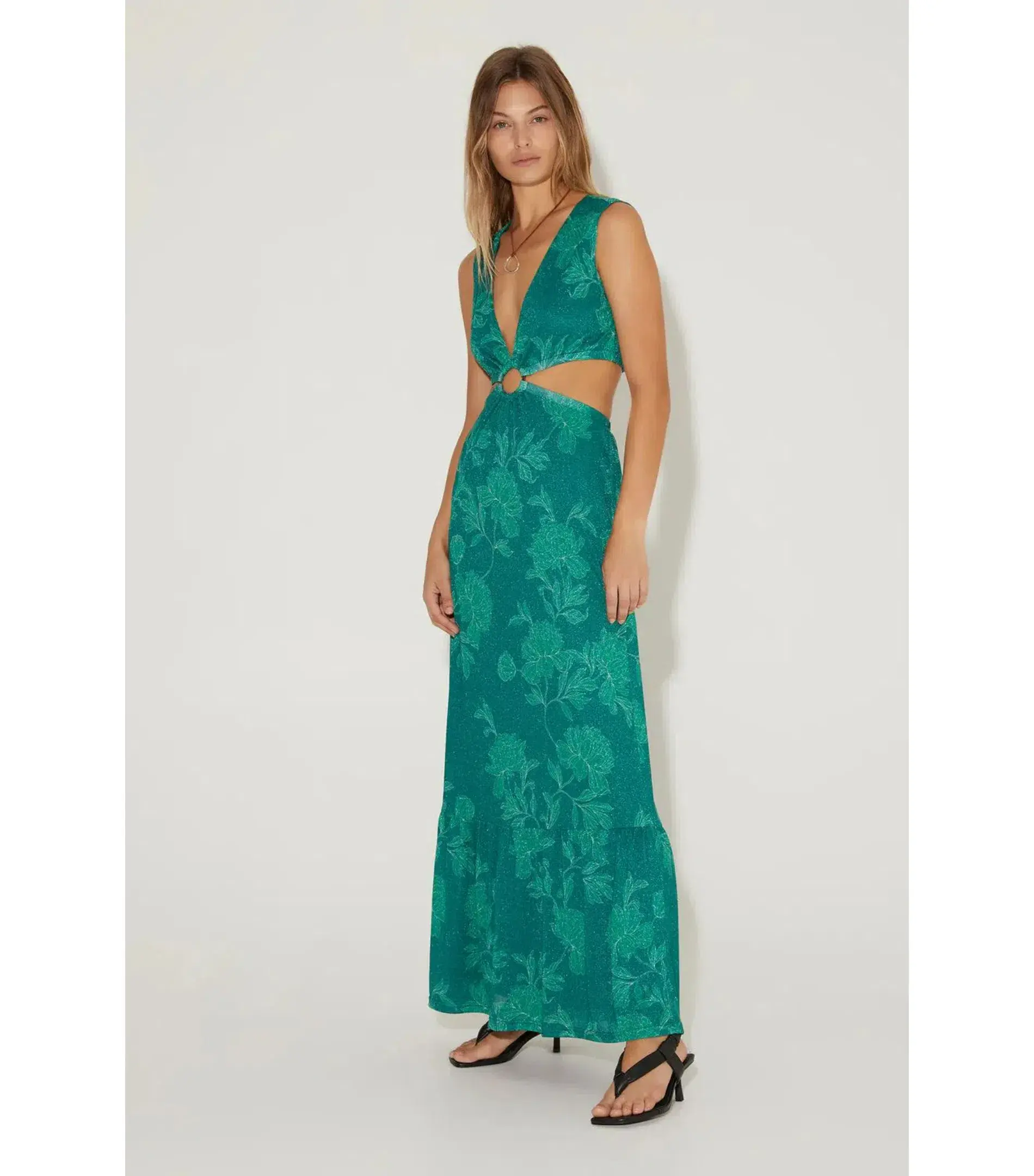 Hansen and Gretel Medusa Dress in Jade Floral Size XS / AU 6 - Image 1