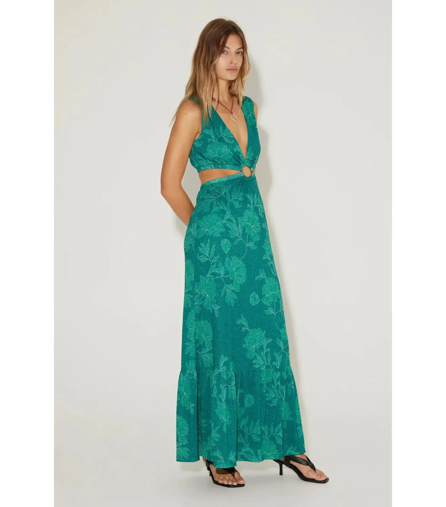 Hansen and Gretel Medusa Dress in Jade Floral Size XS / AU 6 - Image 2