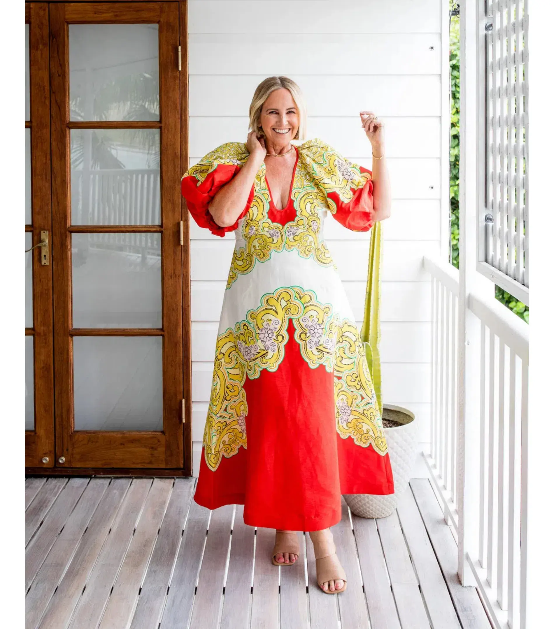 Alemais Sierra Midi Dress Multi Size AU 12 - Image 1