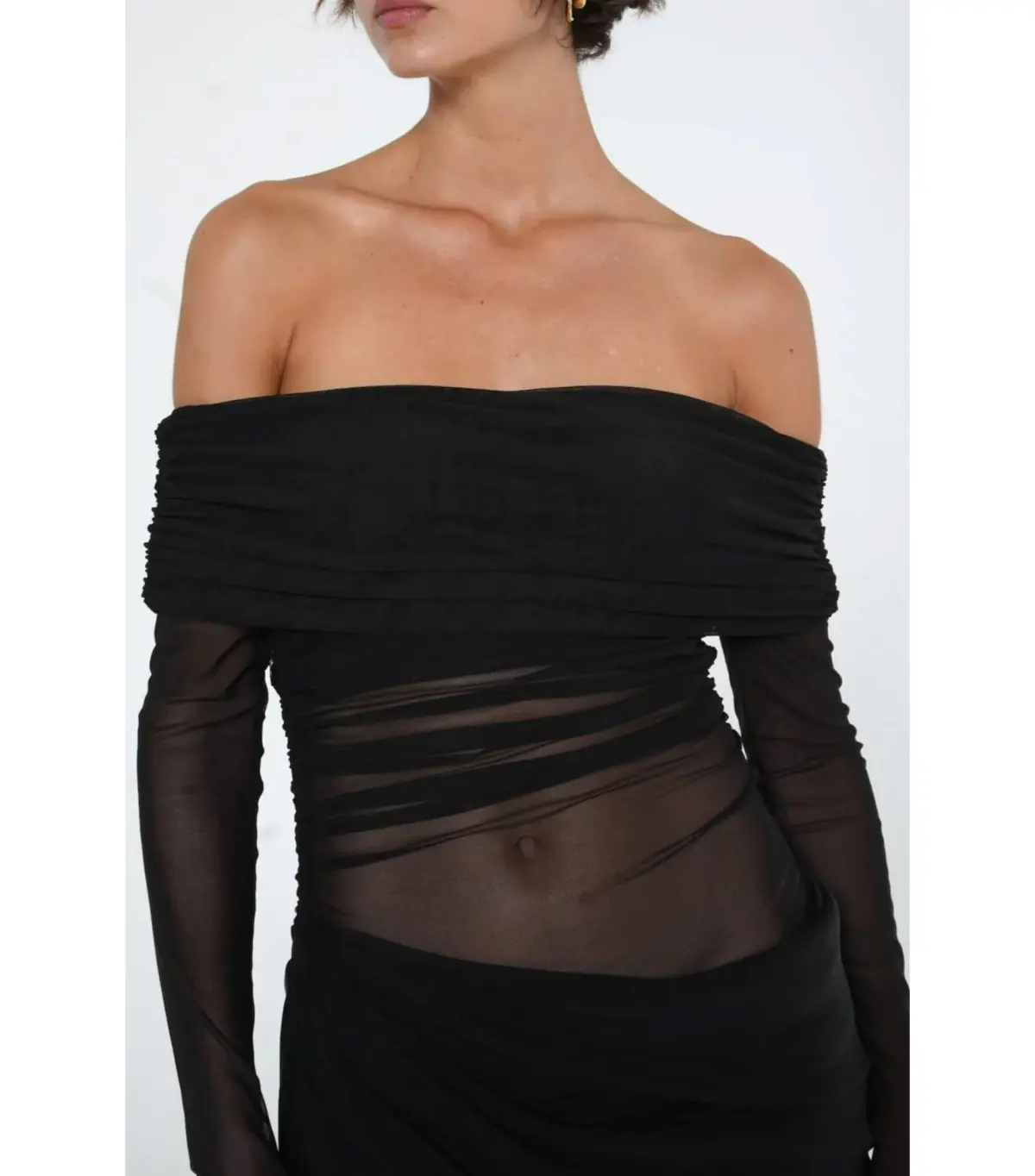 Benni Yasmin Off-Shoulder Maxi Dress Black Size AU 10 - Image 2