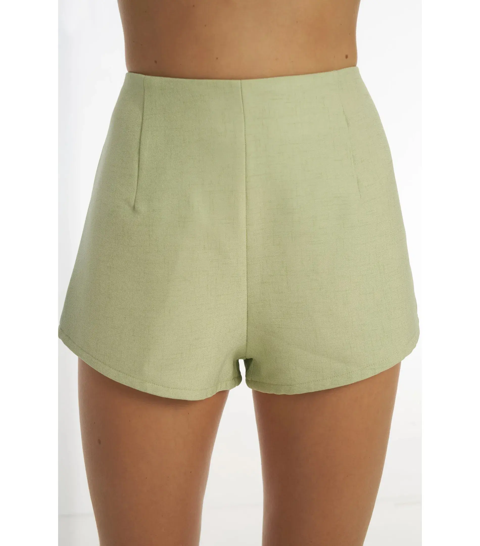 Bubish Gigi Sheer Blouse and Stassi Hot Short Set Pistachio Size AU 8 - Image 4