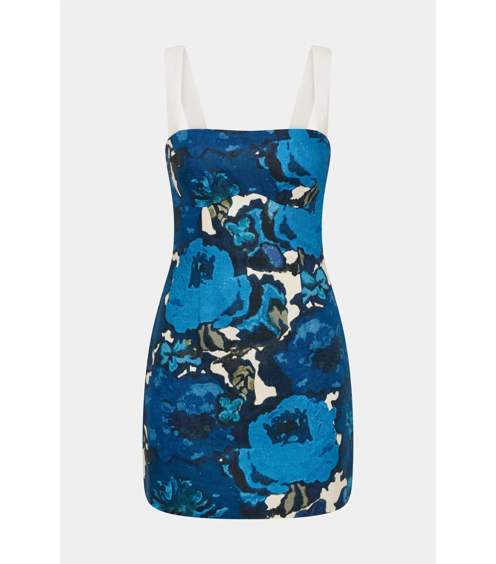Sir Camellia Mini Dress Blue Floral Size 3 - Image 5
