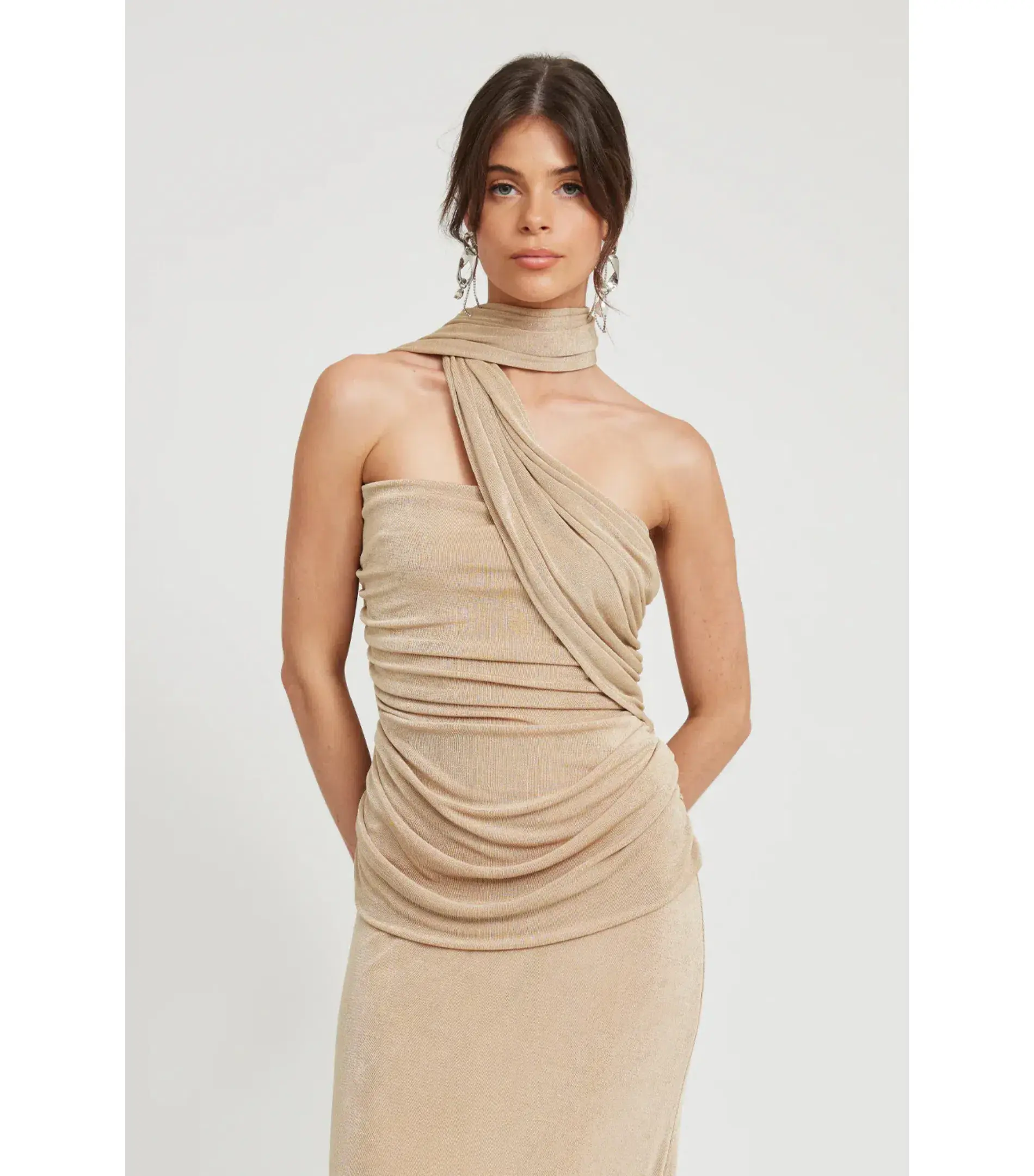 Tojha Lesha Maxi Dress in Champagne Size AU 8  - Image 3