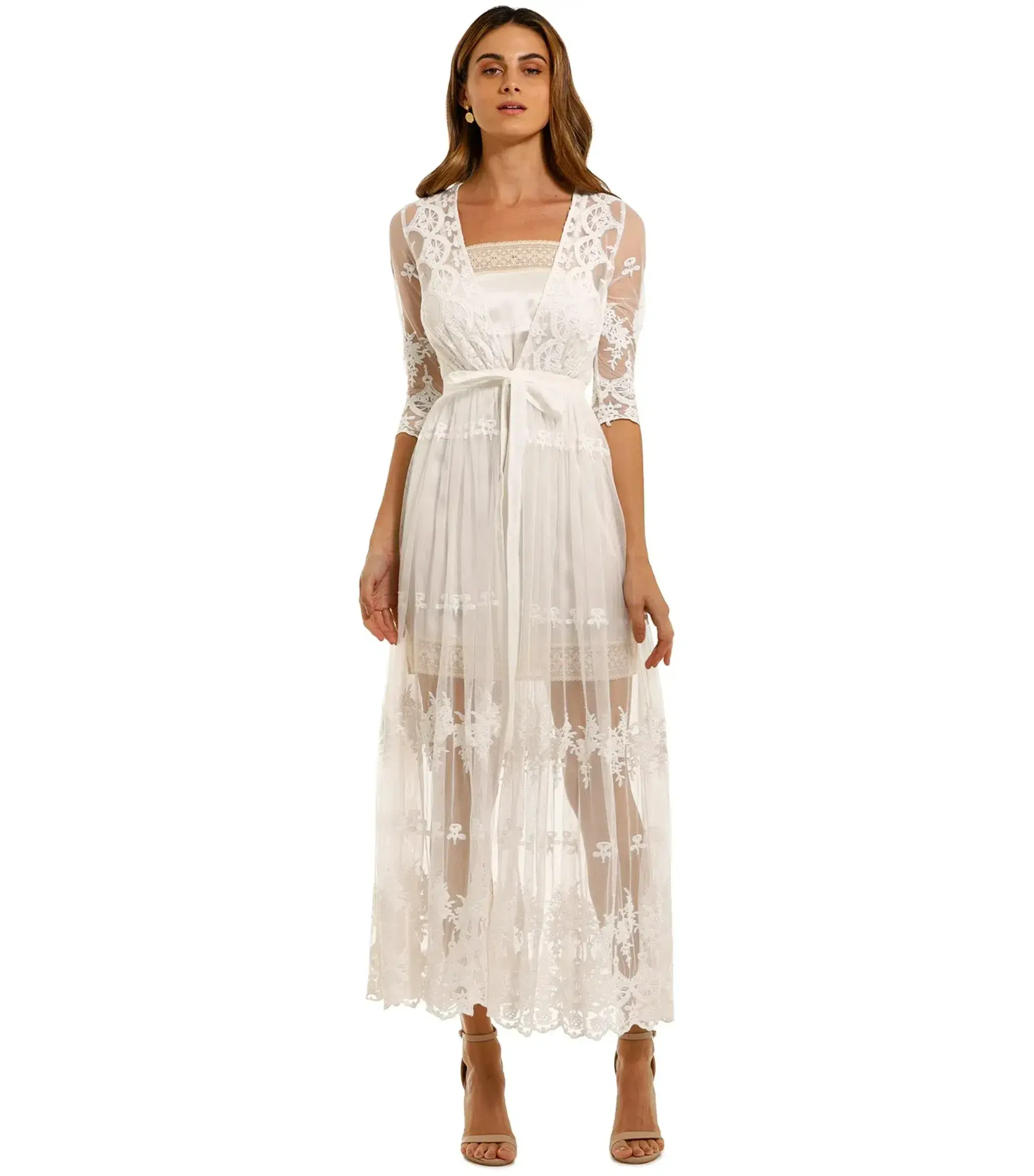 Spell Canyon Moon Mesh Duster White Size XL / AU 14 - Image 1