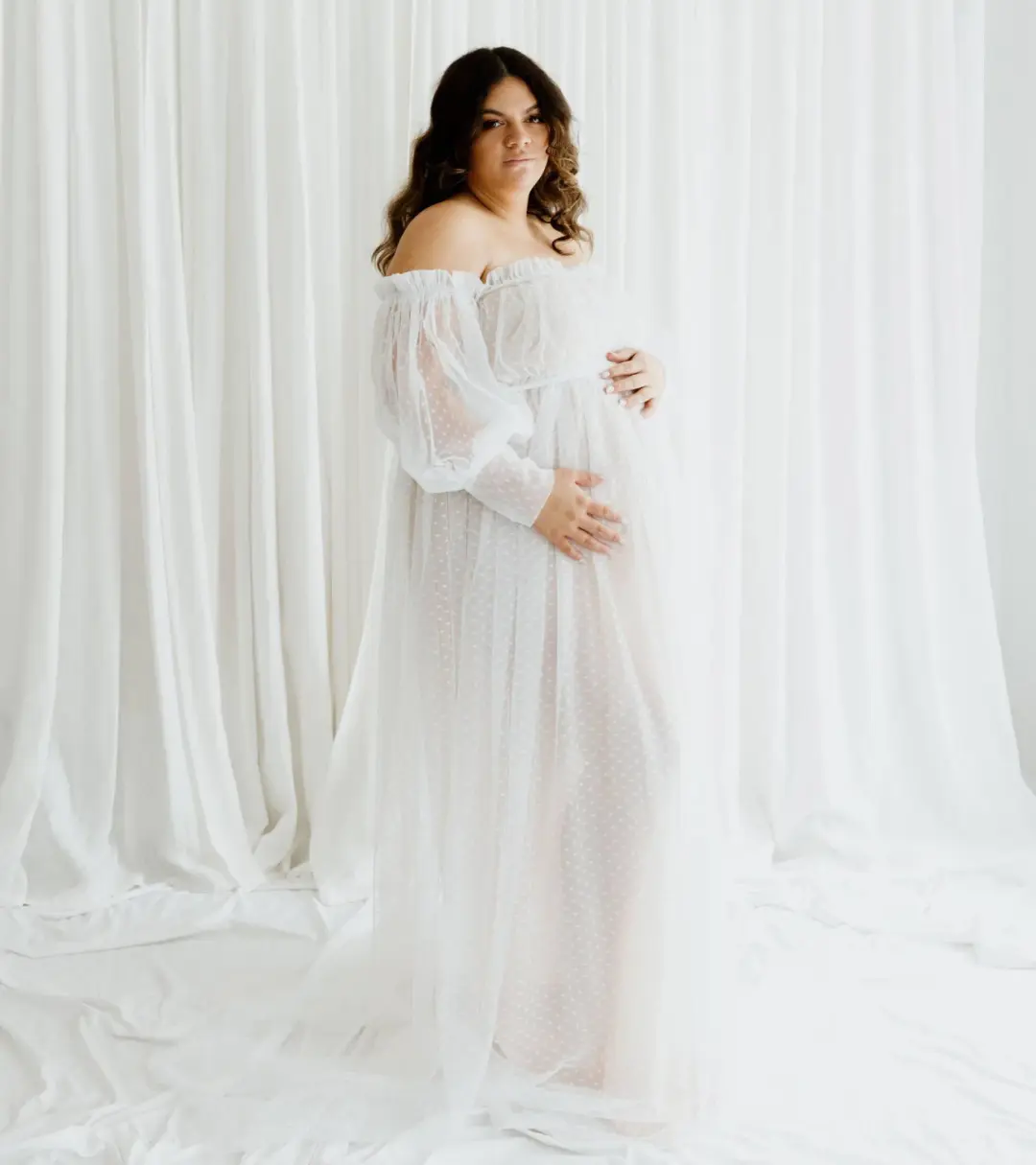 Isadora Tulle Dress White in Nude Lining Size S / AU 10 for rent on The Volte - main image