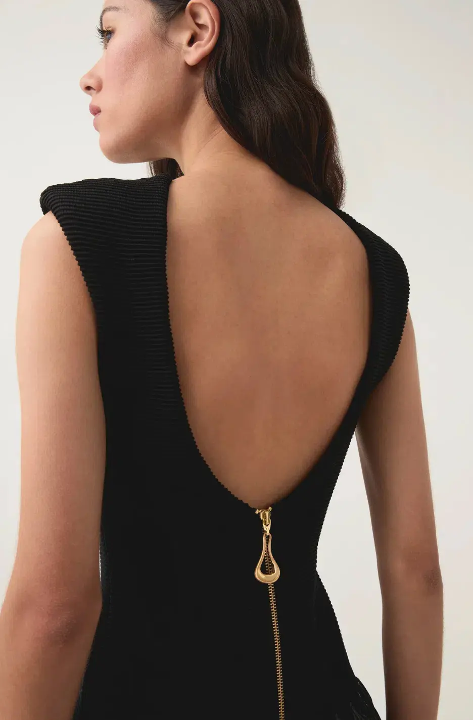 Aje Rushes Raffia Knit Mini Dress Black Size M / AU 10 - Image 3