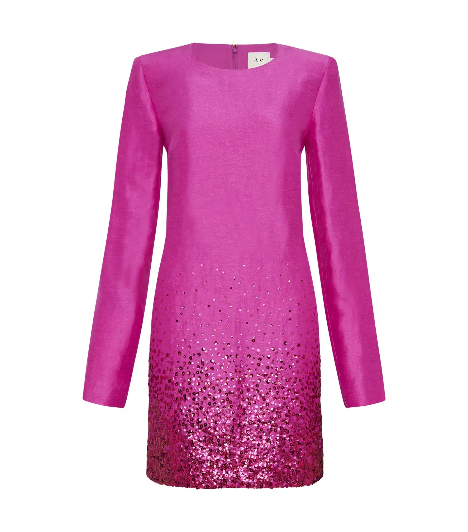 Aje Reflection Sequin Mini Dress in Deep Magenta Size AU 8 - Image 5