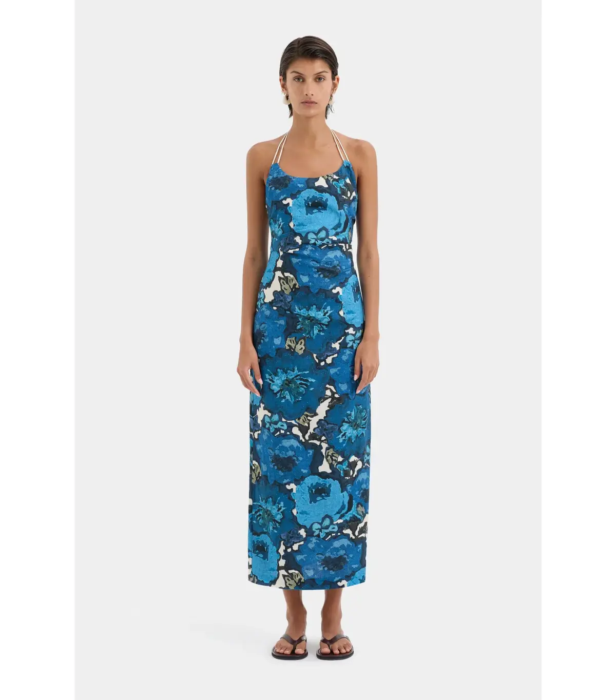 Sir the Label Camellia Midi Dress in Flora Print Size 2 / AU 10 - Image 1