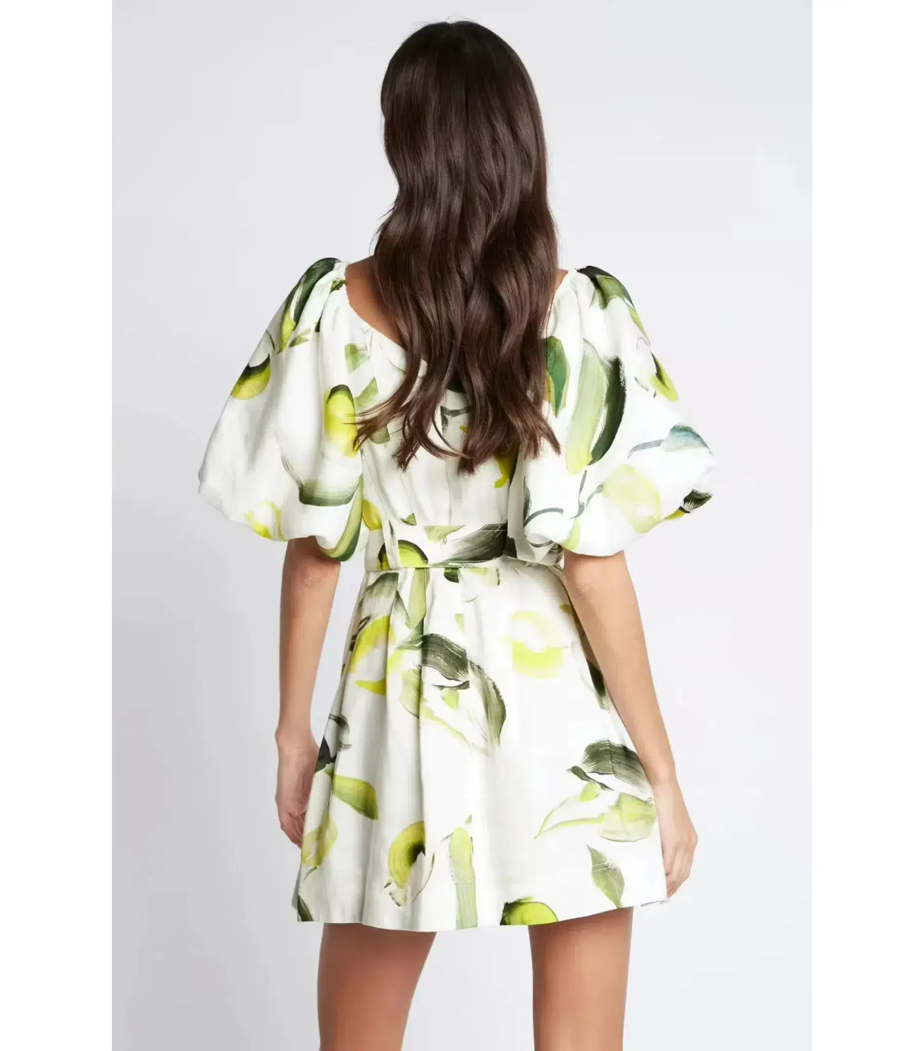 Aje Zest Mini Dress Tropical Lime Print Size AU 8 - Image 2