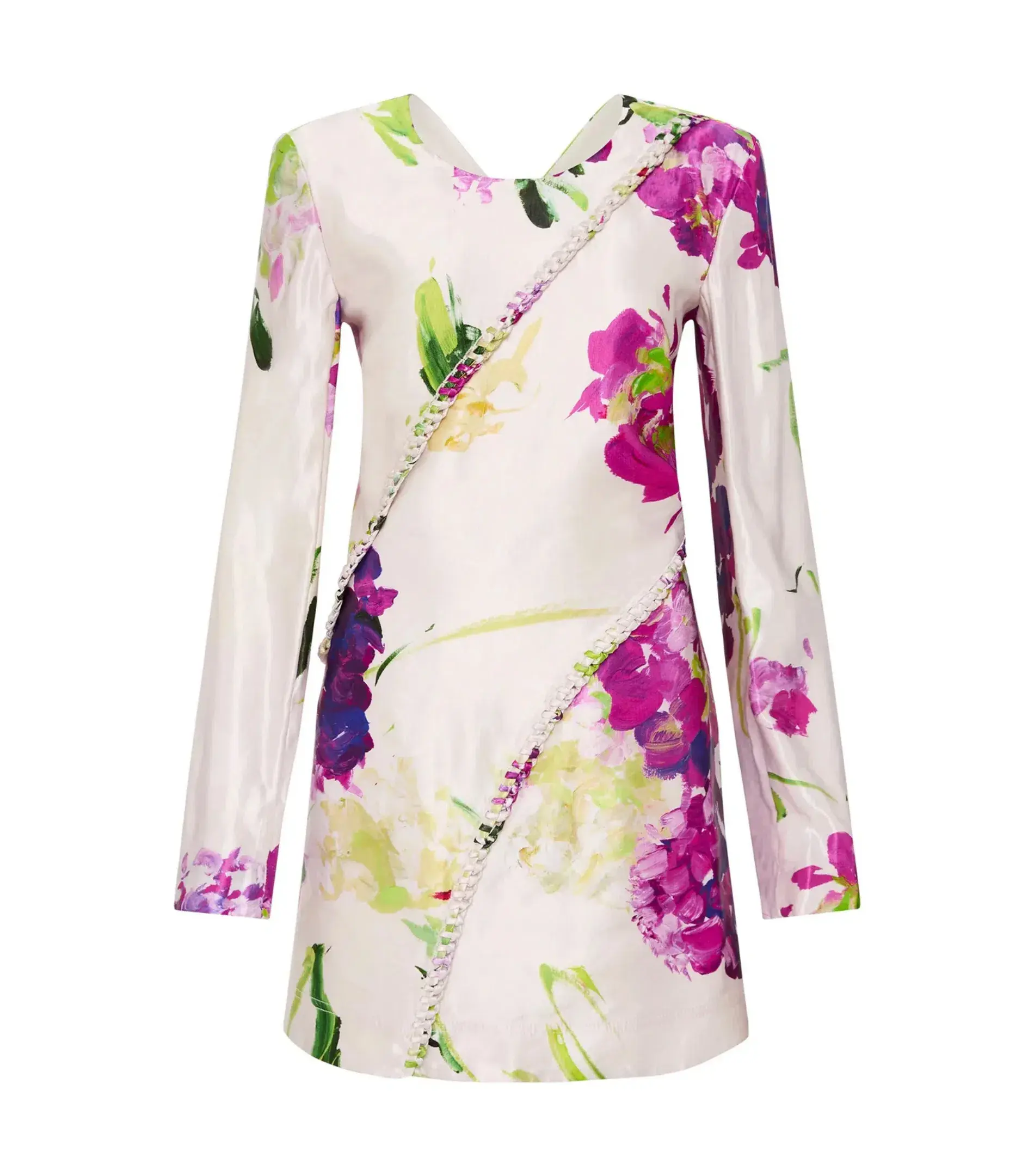 Aje Arbour Whipstitch Mini Dress in Wlid Hydrangea Size AU 8 - Image 5