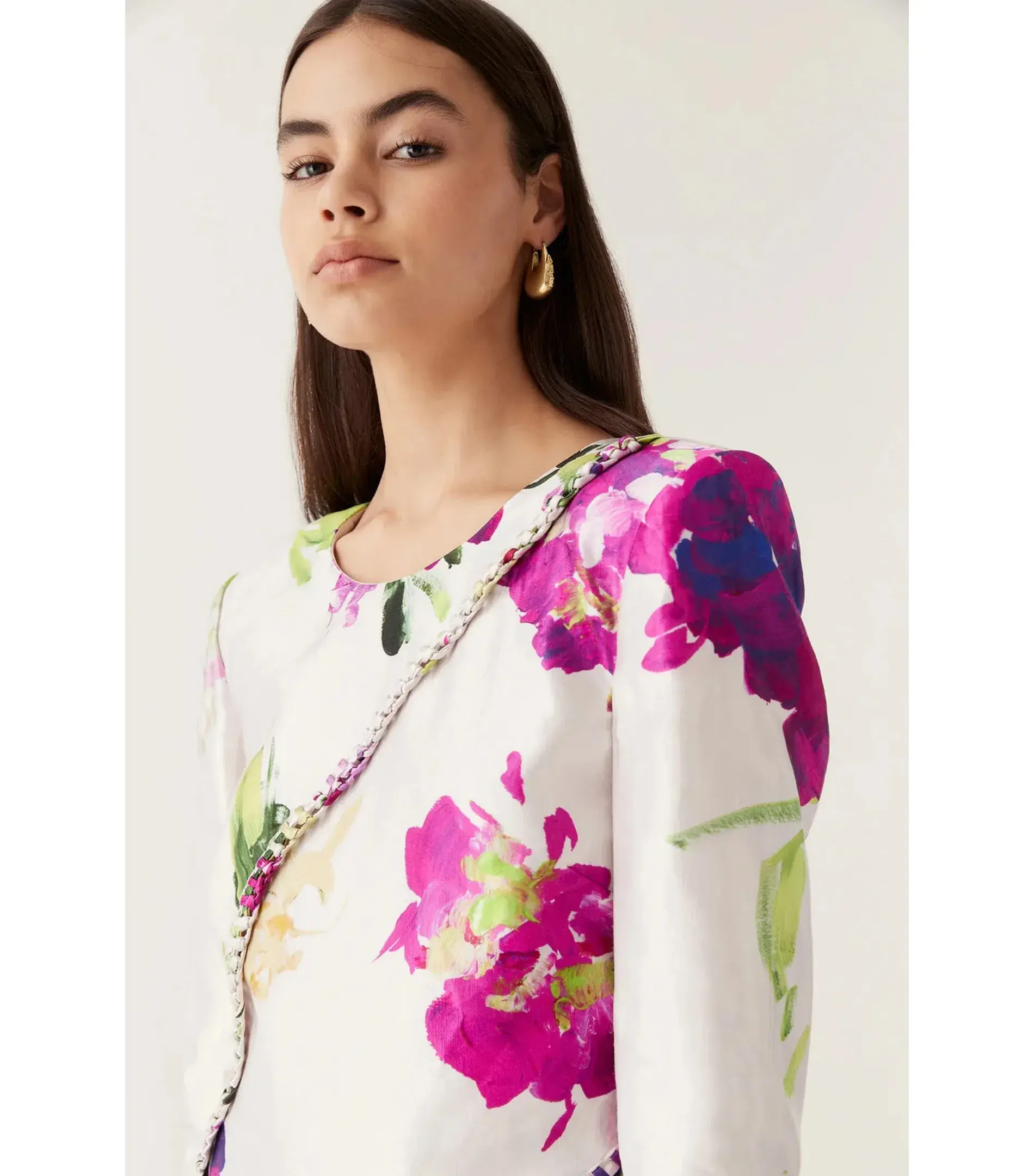 Aje Arbour Whipstitch Mini Dress in Wlid Hydrangea Size AU 8 - Image 3