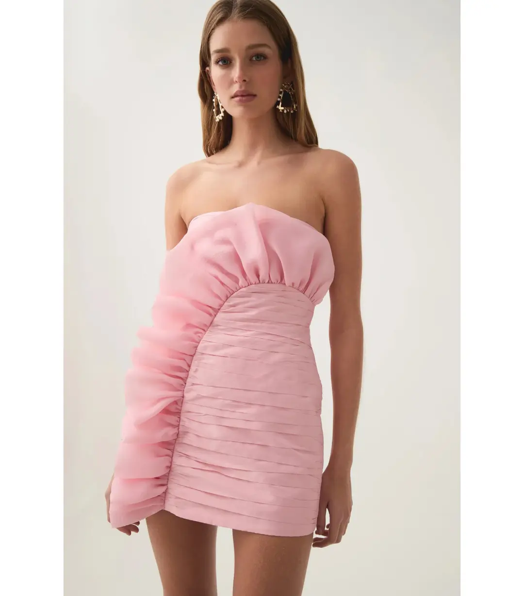 Aje Telma Mini Dress in Pink Quartz Size AU 8 for rent on The Volte - main image