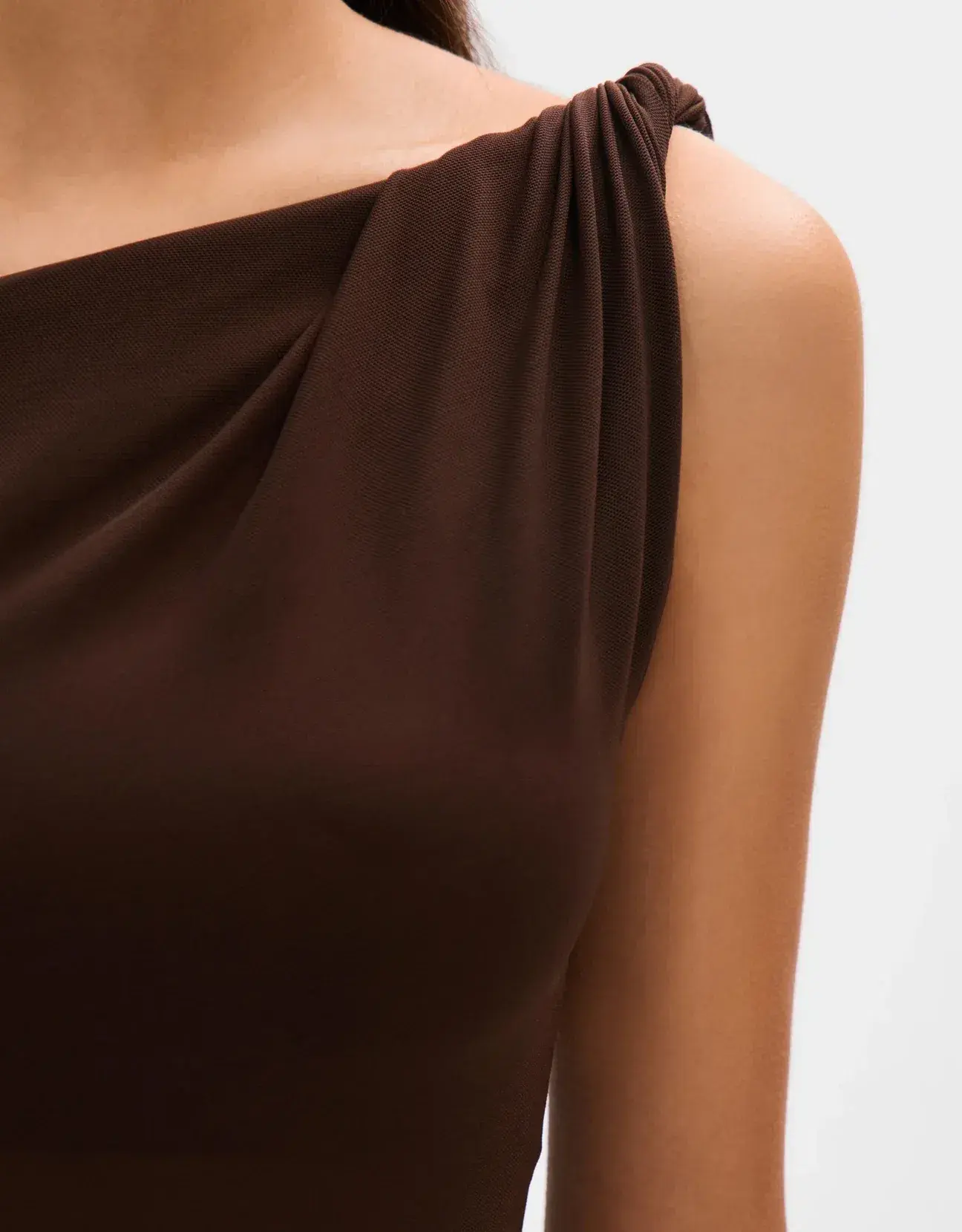 Misha The Sisal Mesh Maxi Dress in Espresso Size 6/XS - Image 5