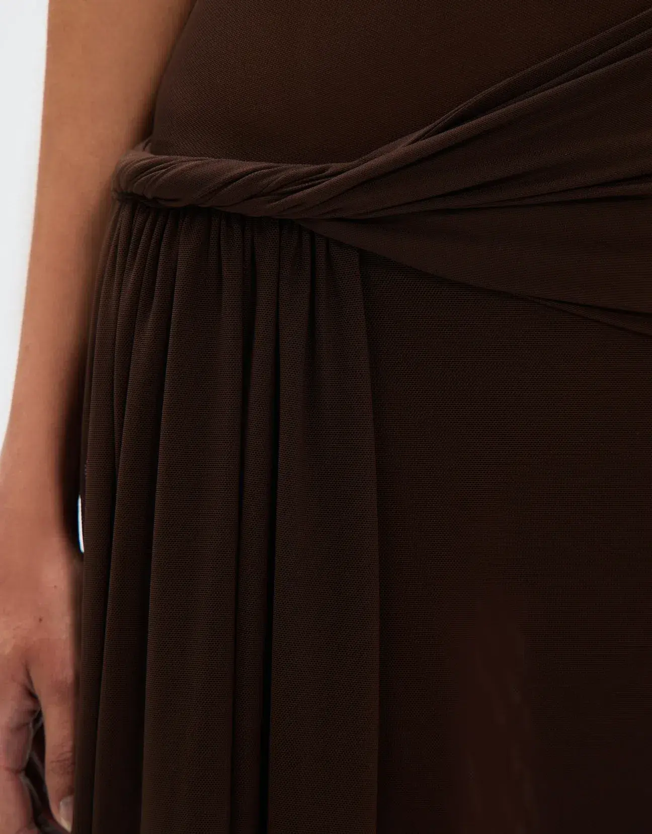 Misha The Sisal Mesh Maxi Dress in Espresso Size 6/XS - Image 6