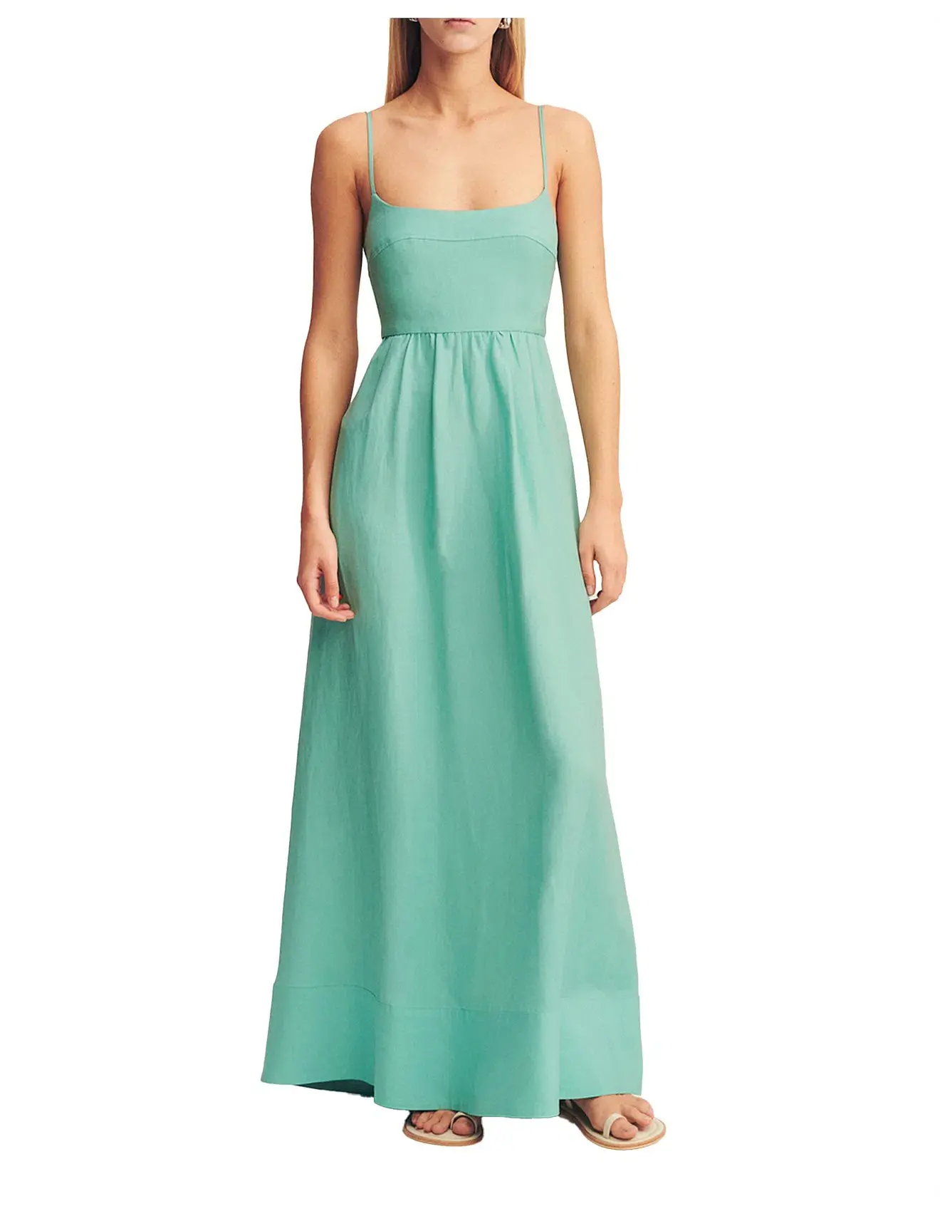 Shona Joy Alec Low Open Back Maxi Dress Pool Blue Size 10 - Image 5