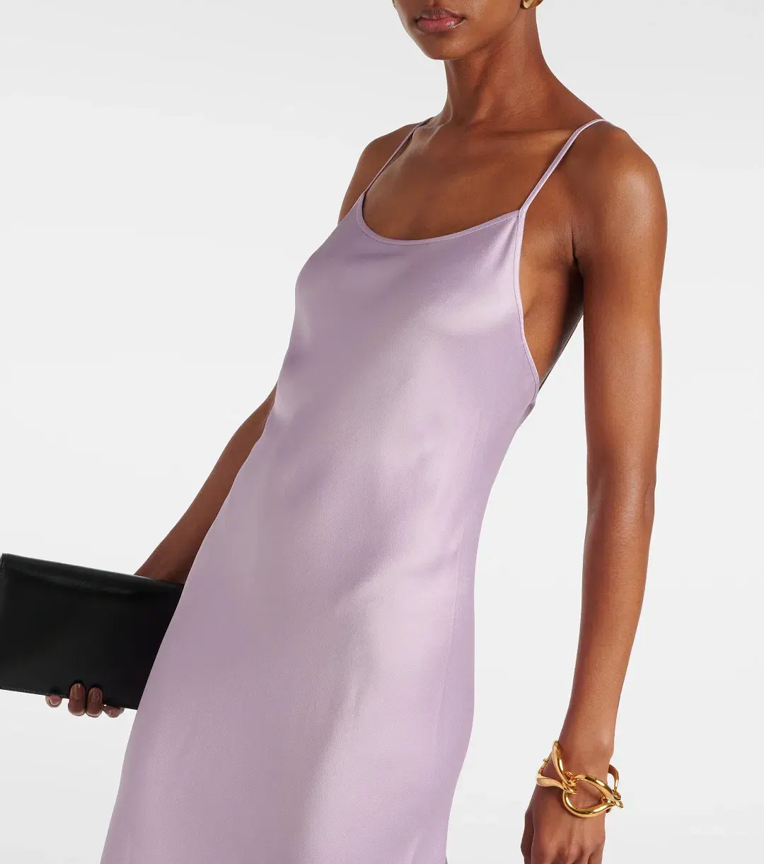 Victoria Beckham Satin Gown Petunia Size 10 - Image 2