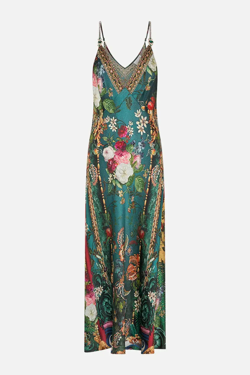 Camilla Verdis World V Neck Bias Slip Floral Size L / AU 14 - Image 6