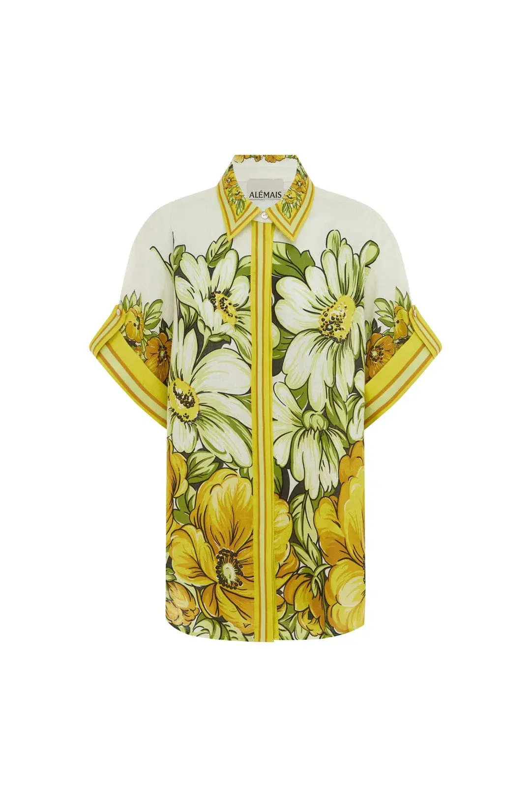 Alemais Gisela Linen Shirt Floral Size 14  - Image 5