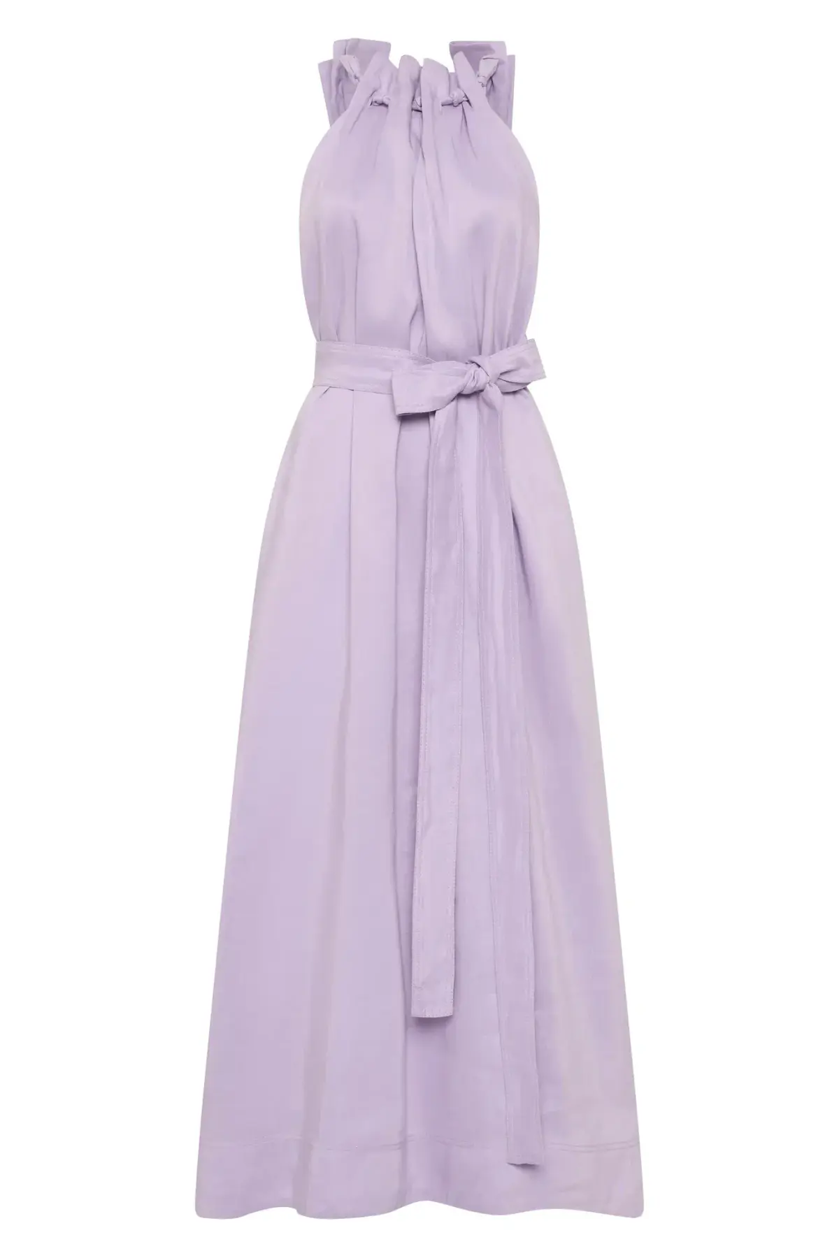 Aje Mariel Trapeze Midi Dress Soft Purple Lilac Size 6 - Image 3
