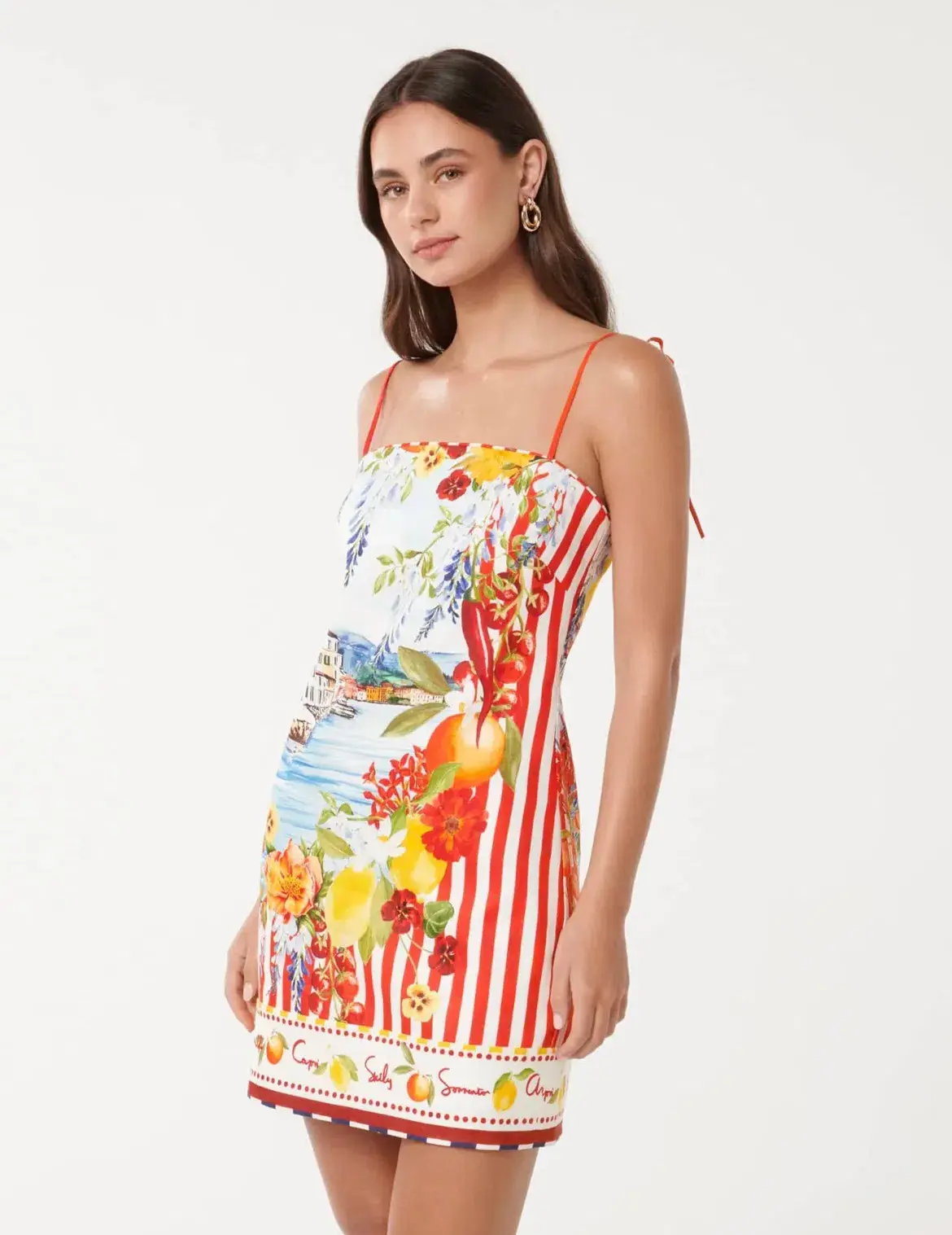Forever New Sierra Printed Mini Dress in Multi Size AU 10 - Image 4
