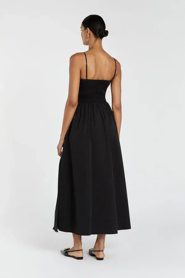 DISSH Milano Cotton Midi Dress Black Size 8 - Image 3