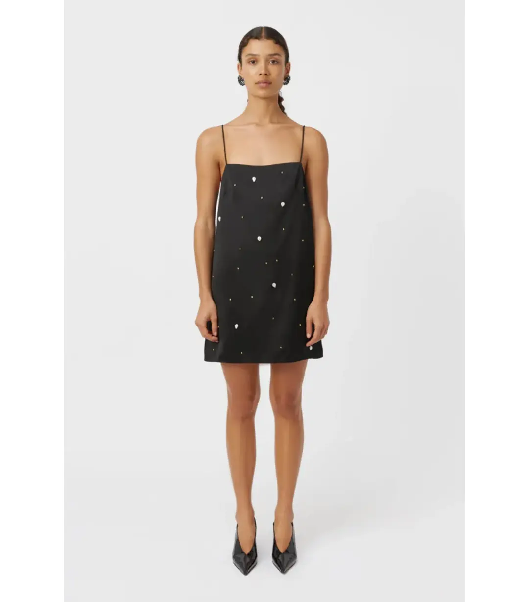 Camilla and Marc Constellation Mini Dress Black Size AU 10 for rent on The Volte - main image