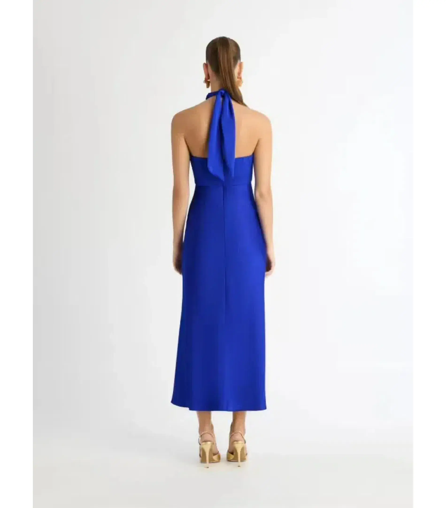 Sheike Jasmine Midi Dress in Calton Blue Size AU 6   - Image 2