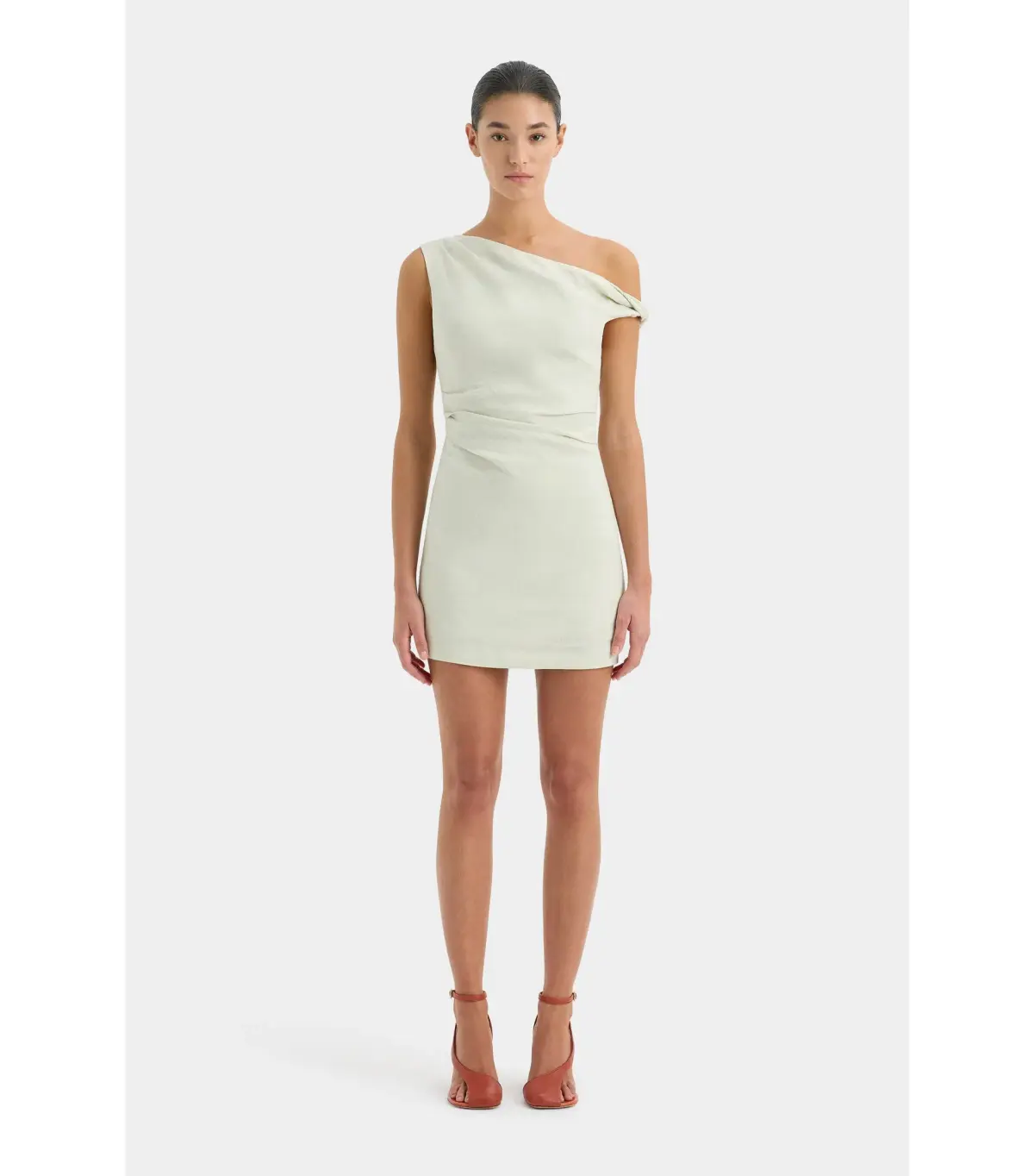 Sir the Label Iris Twist Mini Dress Light Sage Size AU 10 - Image 1