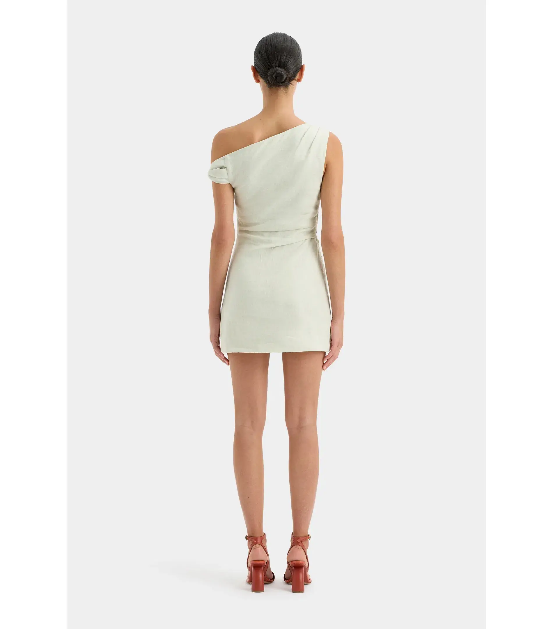 Sir the Label Iris Twist Mini Dress Light Sage Size AU 10 - Image 3