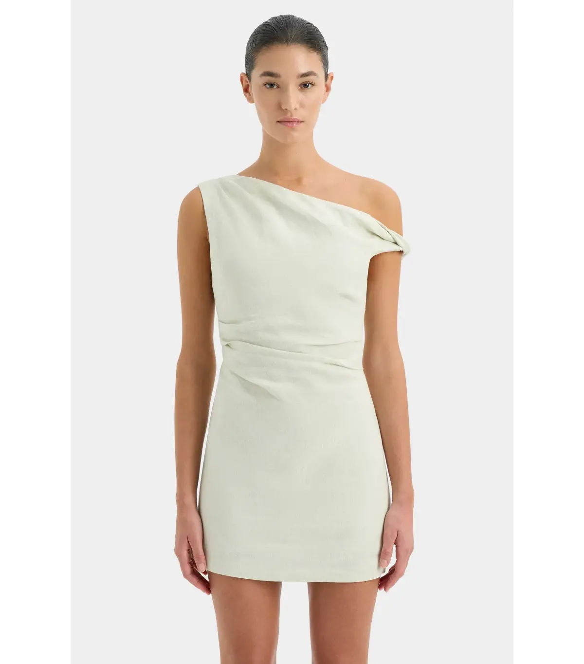 Sir the Label Iris Twist Mini Dress Light Sage Size AU 10 - Image 2
