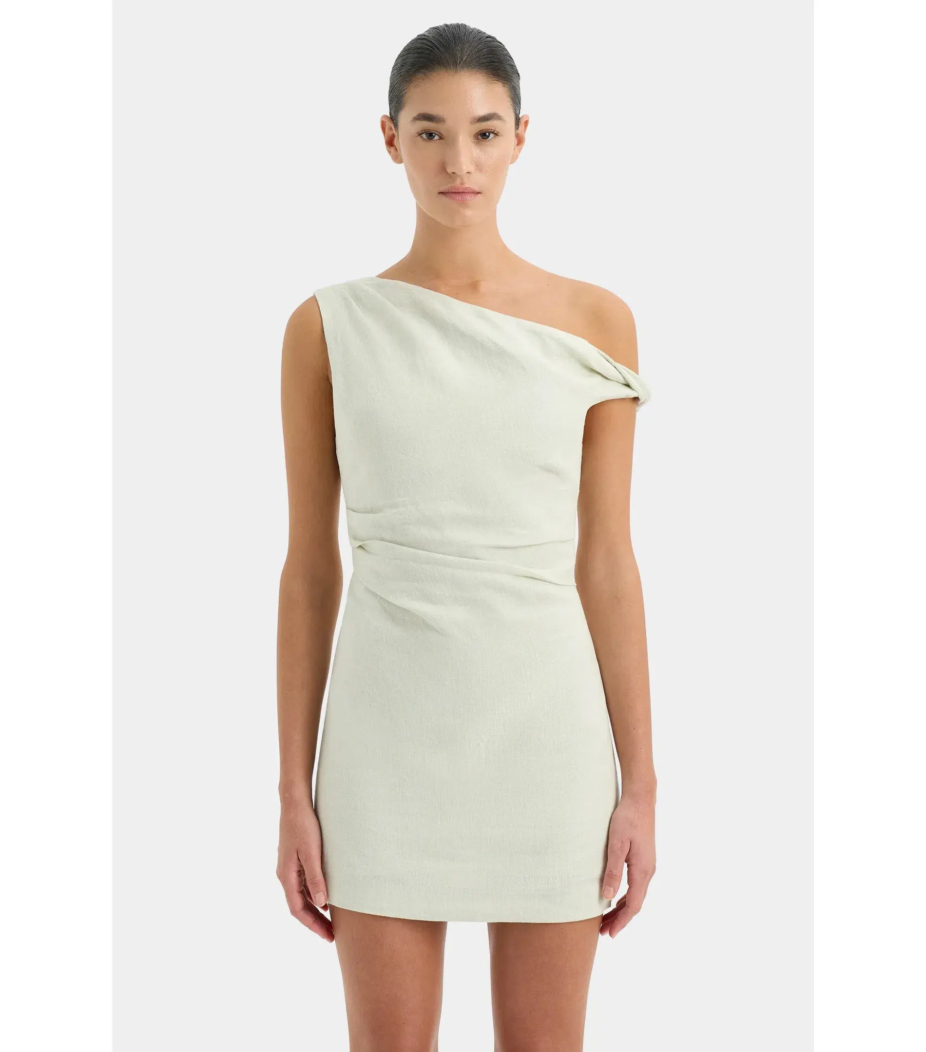 Sir the Label Iris Twist Mini Dress Light Sage Size AU 10 - Image 2