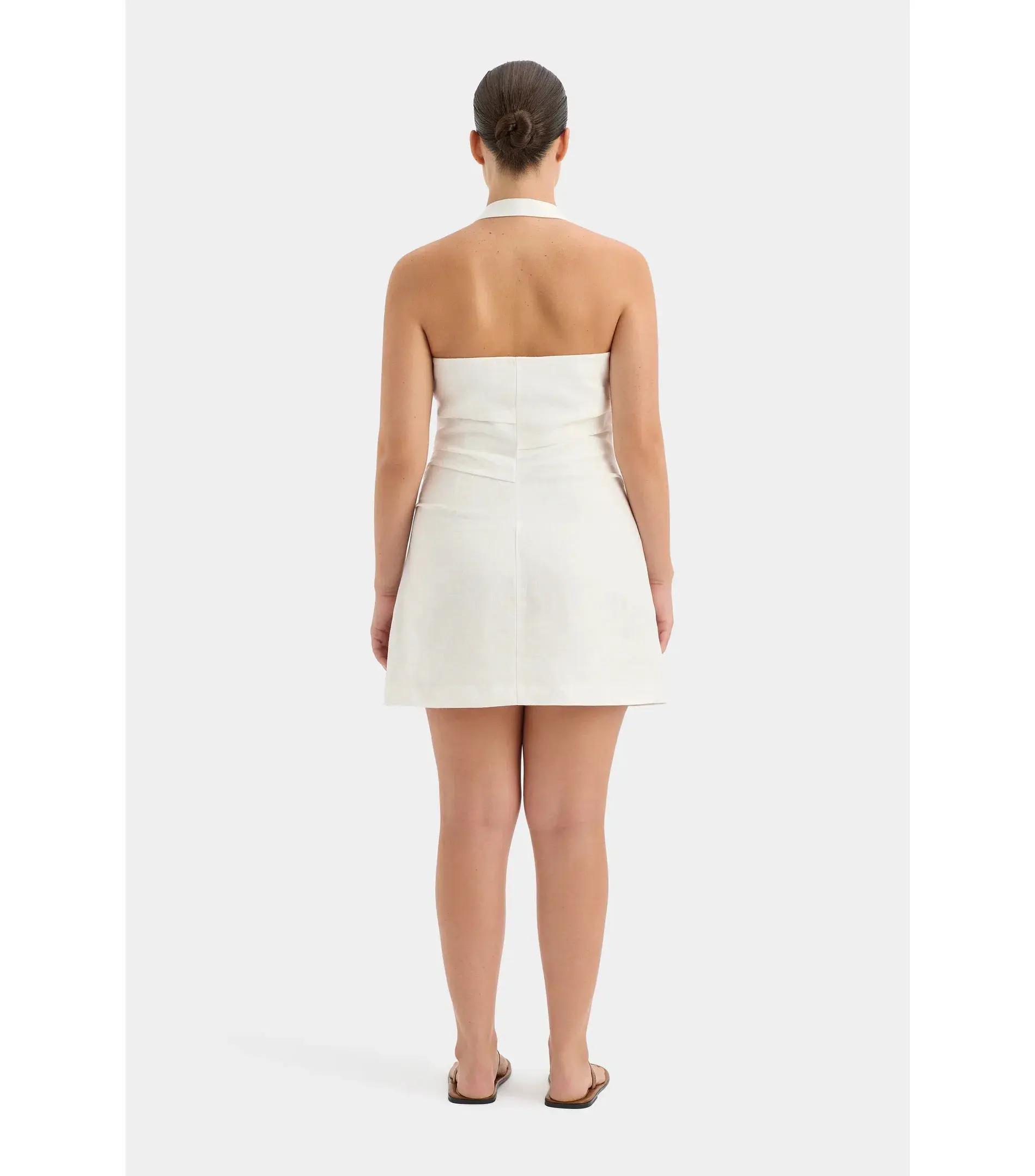 Sir the Label Noemi Halter Mini Dress Ivory Size AU 8 - Image 3