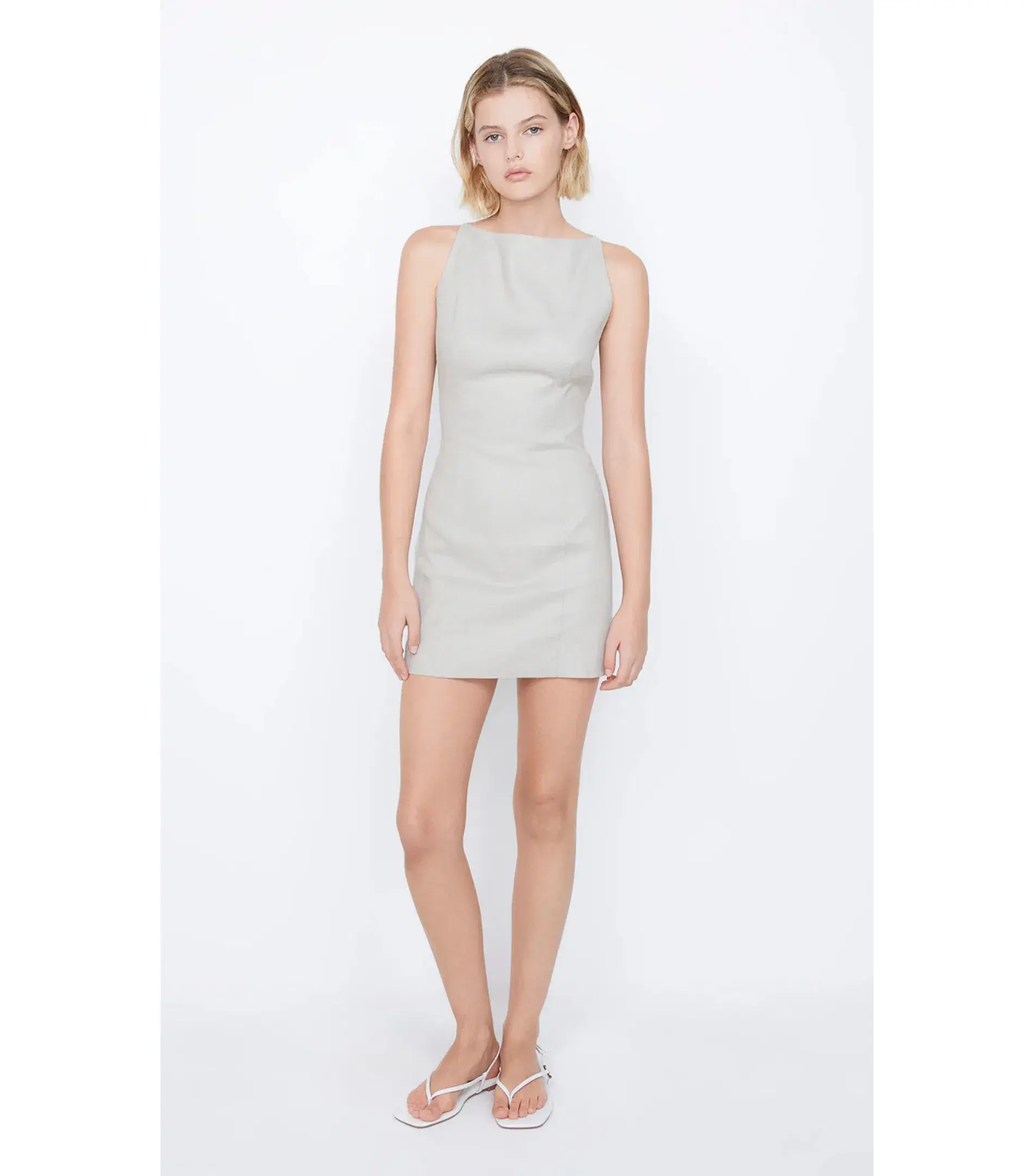Bec & Bridge Caro Mini Dress in Stone Size AU 8 - Image 1