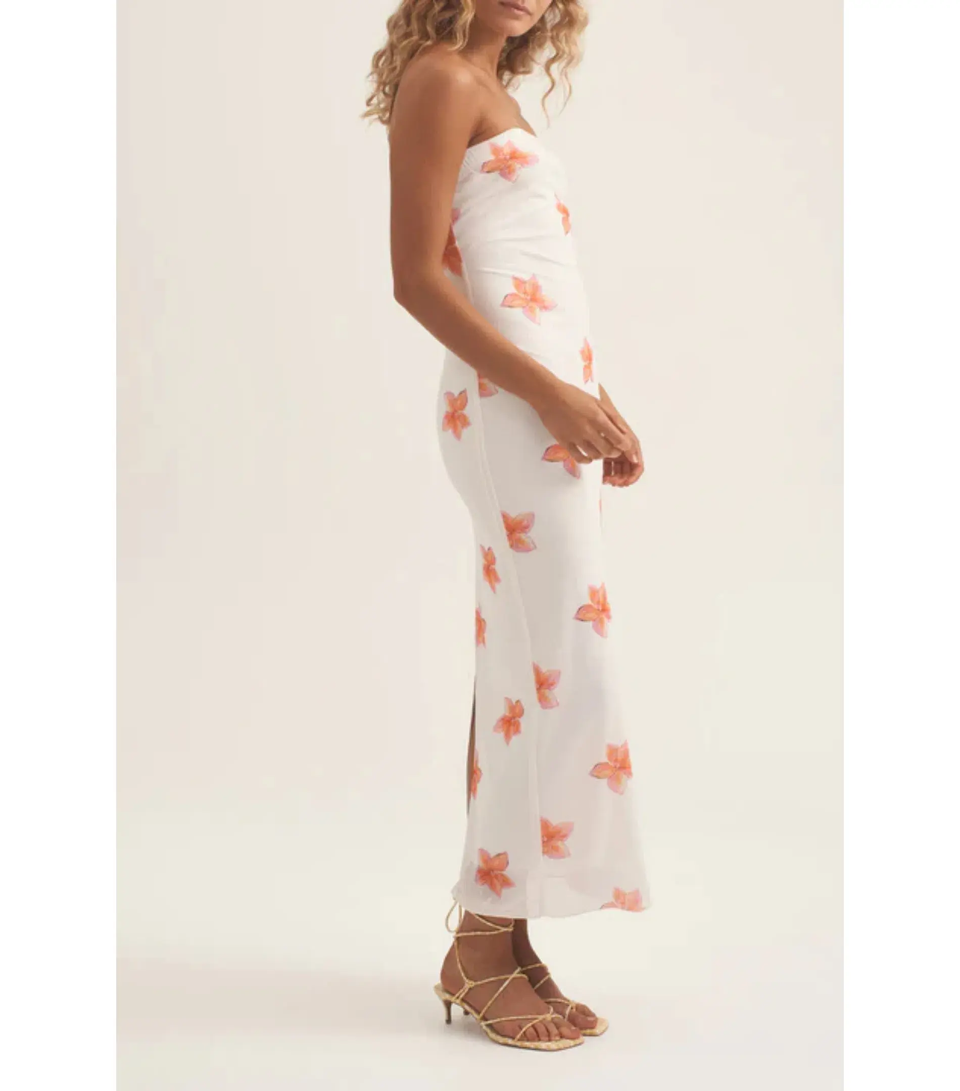 Ownley Petra Midi Dress Frangipani Size AU 8 - Image 4